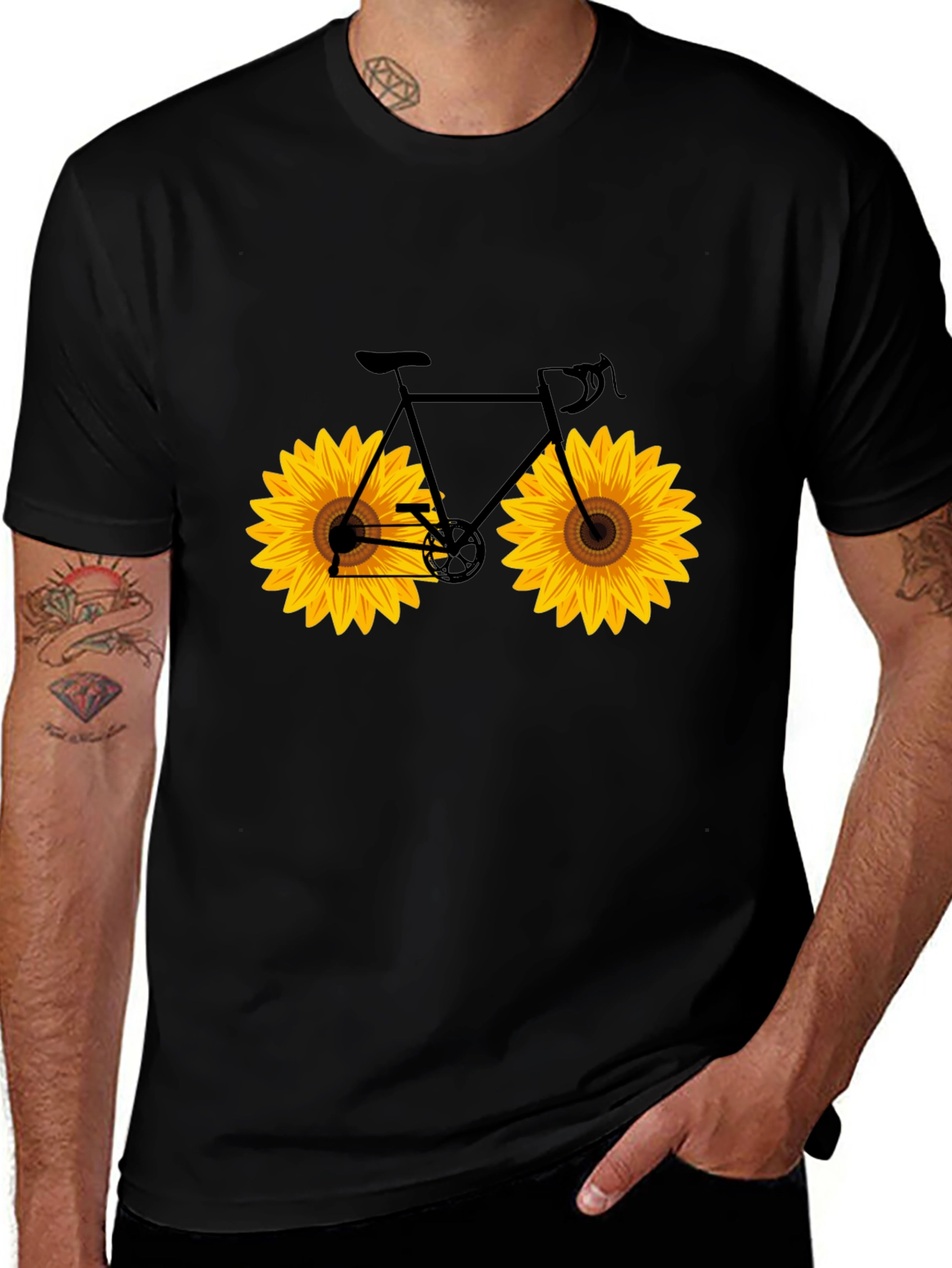 Variant 24 of Sunflower Bicycle Graphic Tee