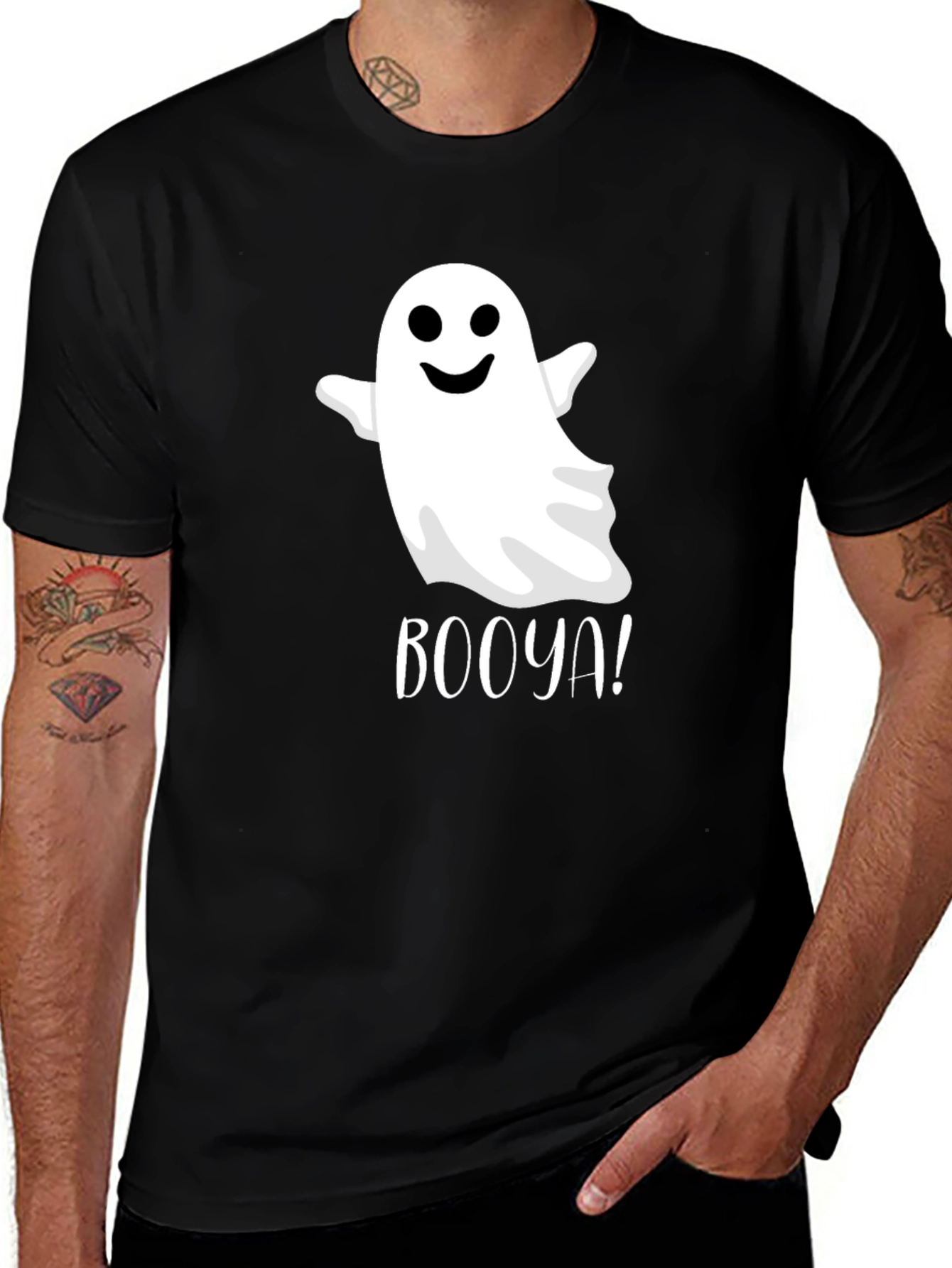 Boo Ya Ghost Graphic Tee - Halloween Spooky Shirt