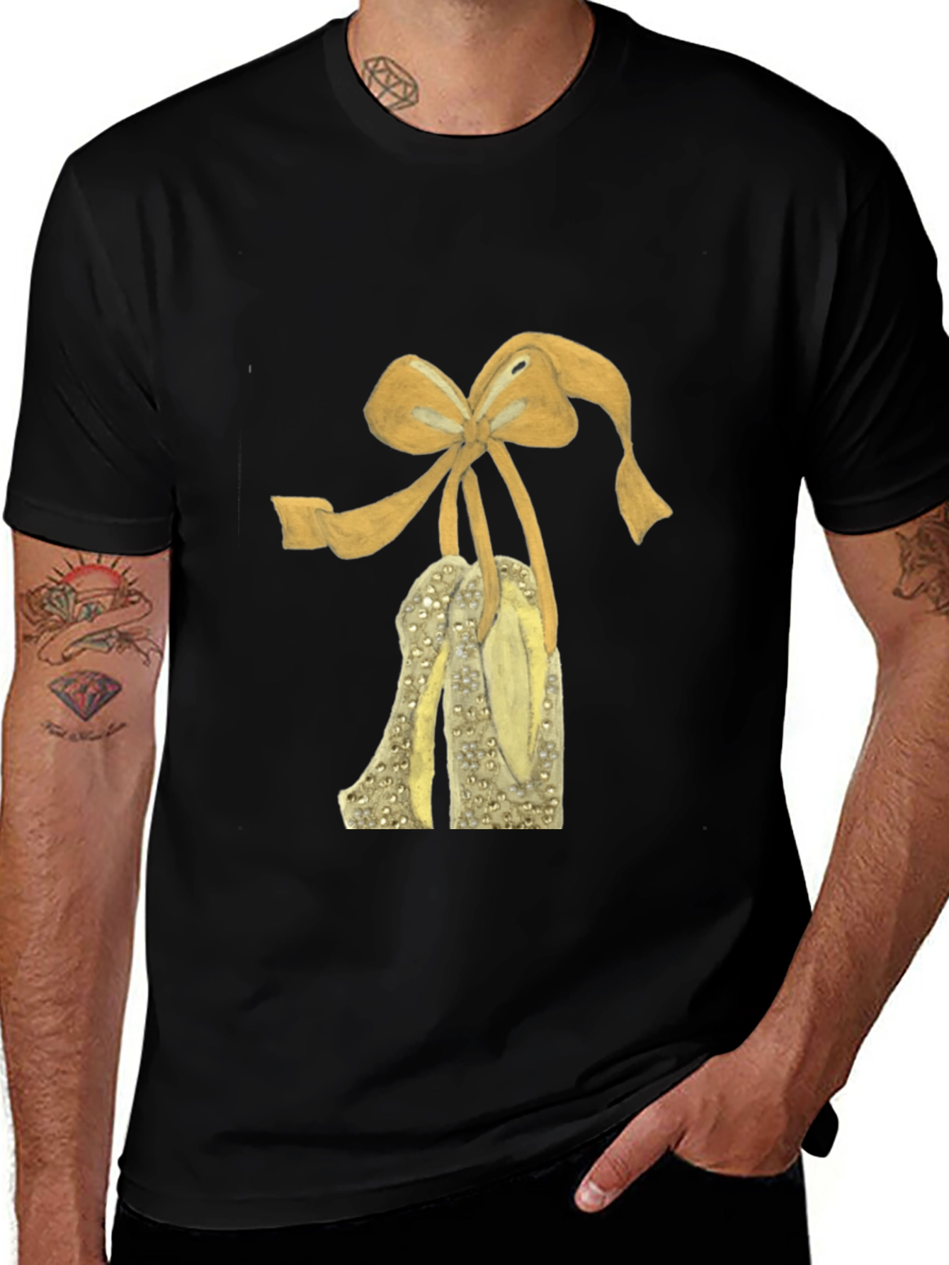 Variant 27 of T-Shirt with Shoe and Bow Graphic