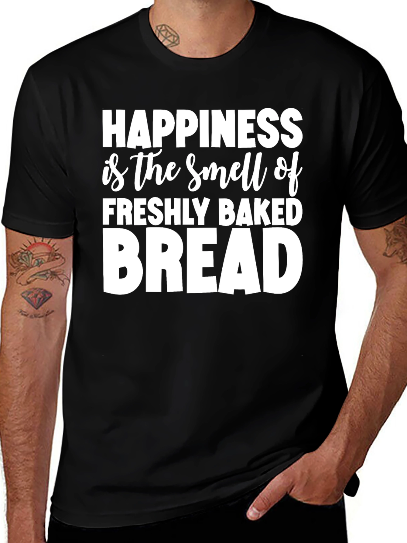 Variant 26 of Freshly Baked Bread Happiness Graphic Tee