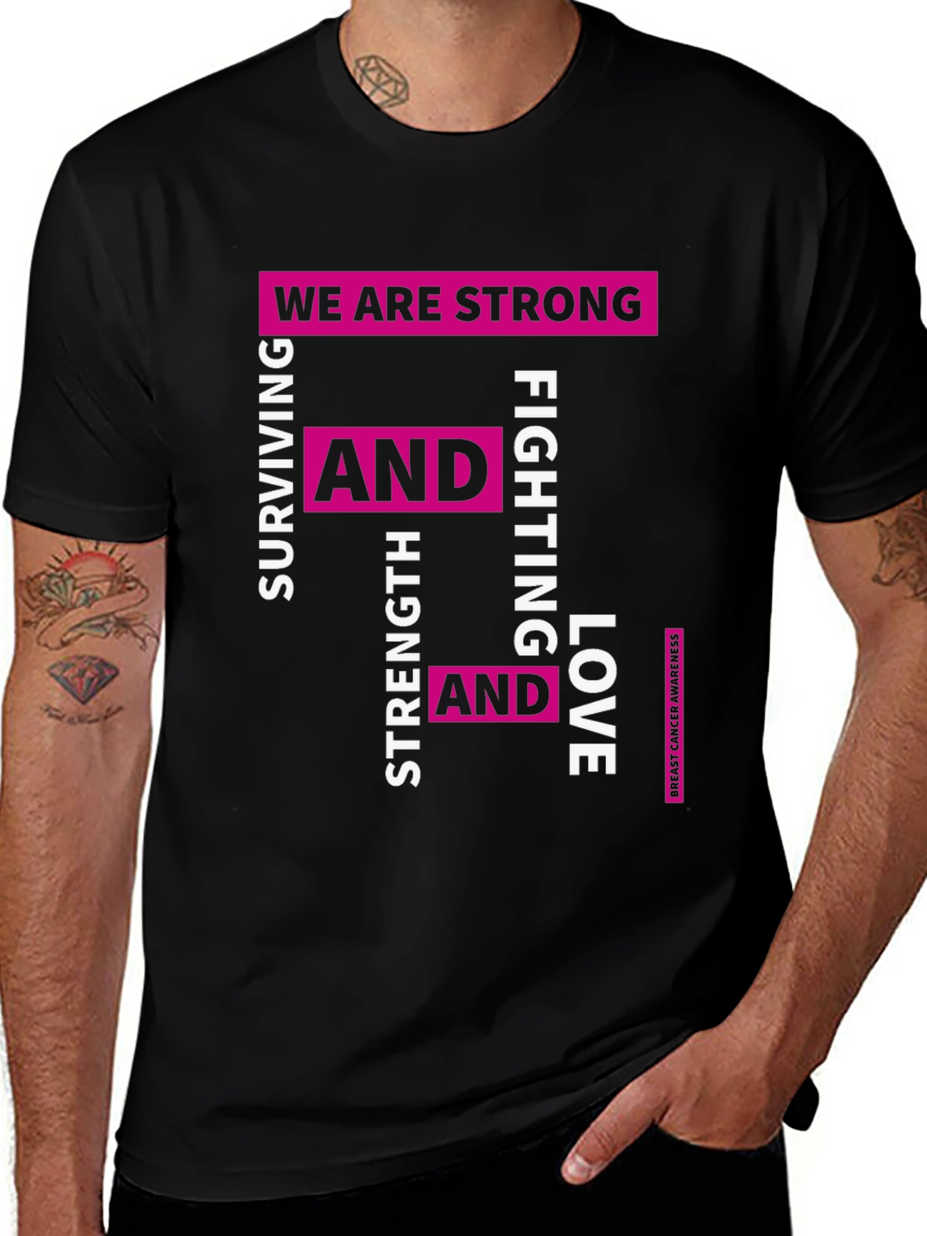 Variant 25 of Strong Breast Cancer Awareness T-Shirt