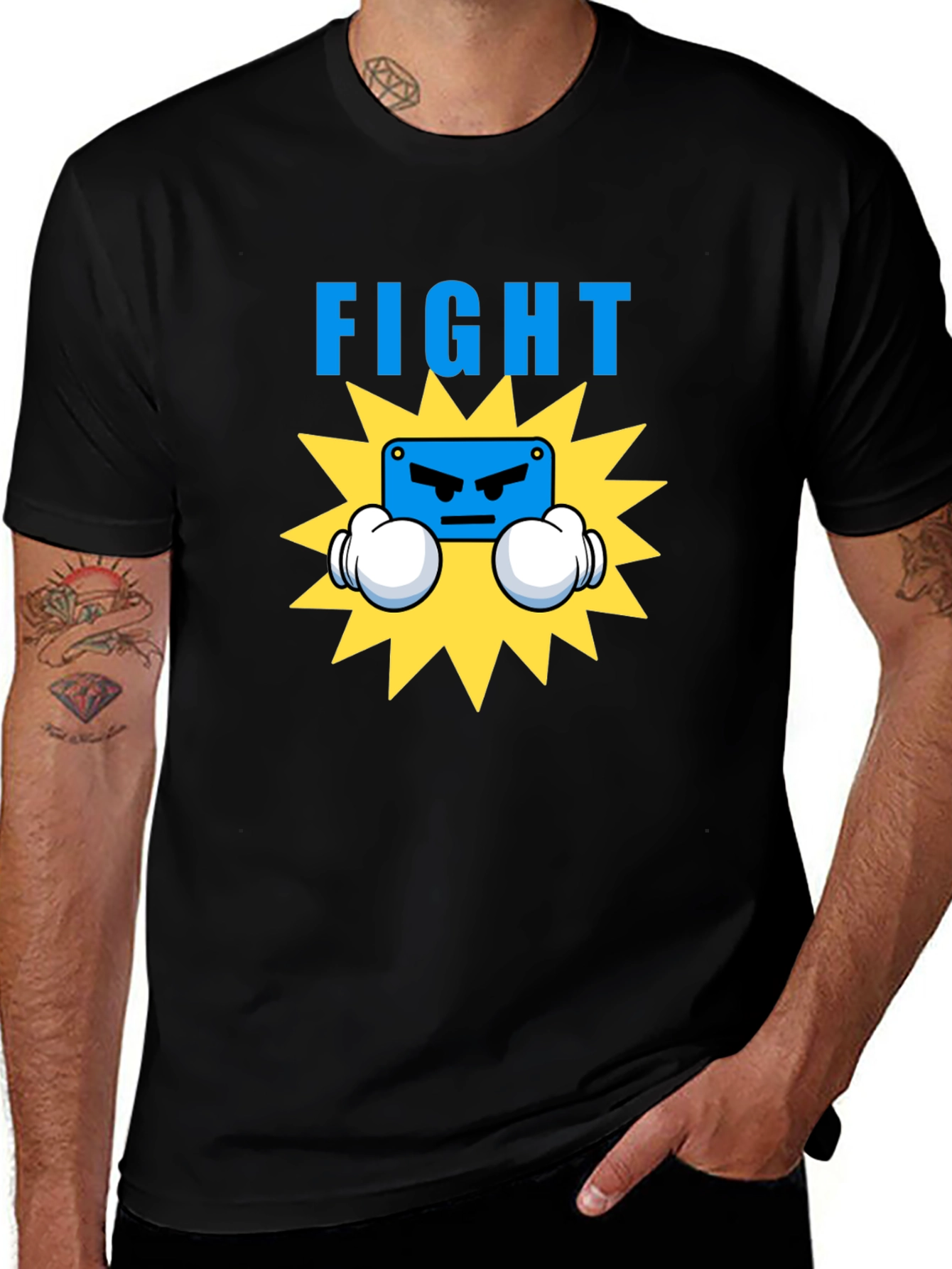 Variant 19 of Fight Graphic T-Shirt - Boxing Cartoon Design
