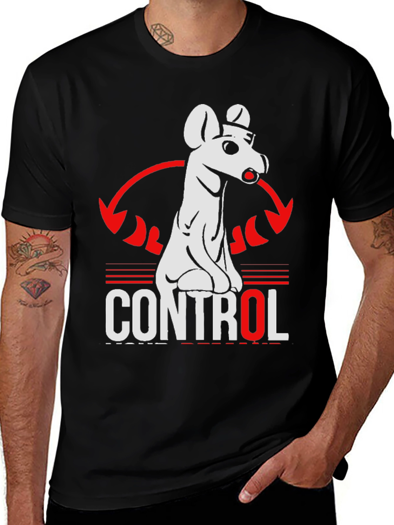 Variant 6 of Control Dog Graphic T-Shirt