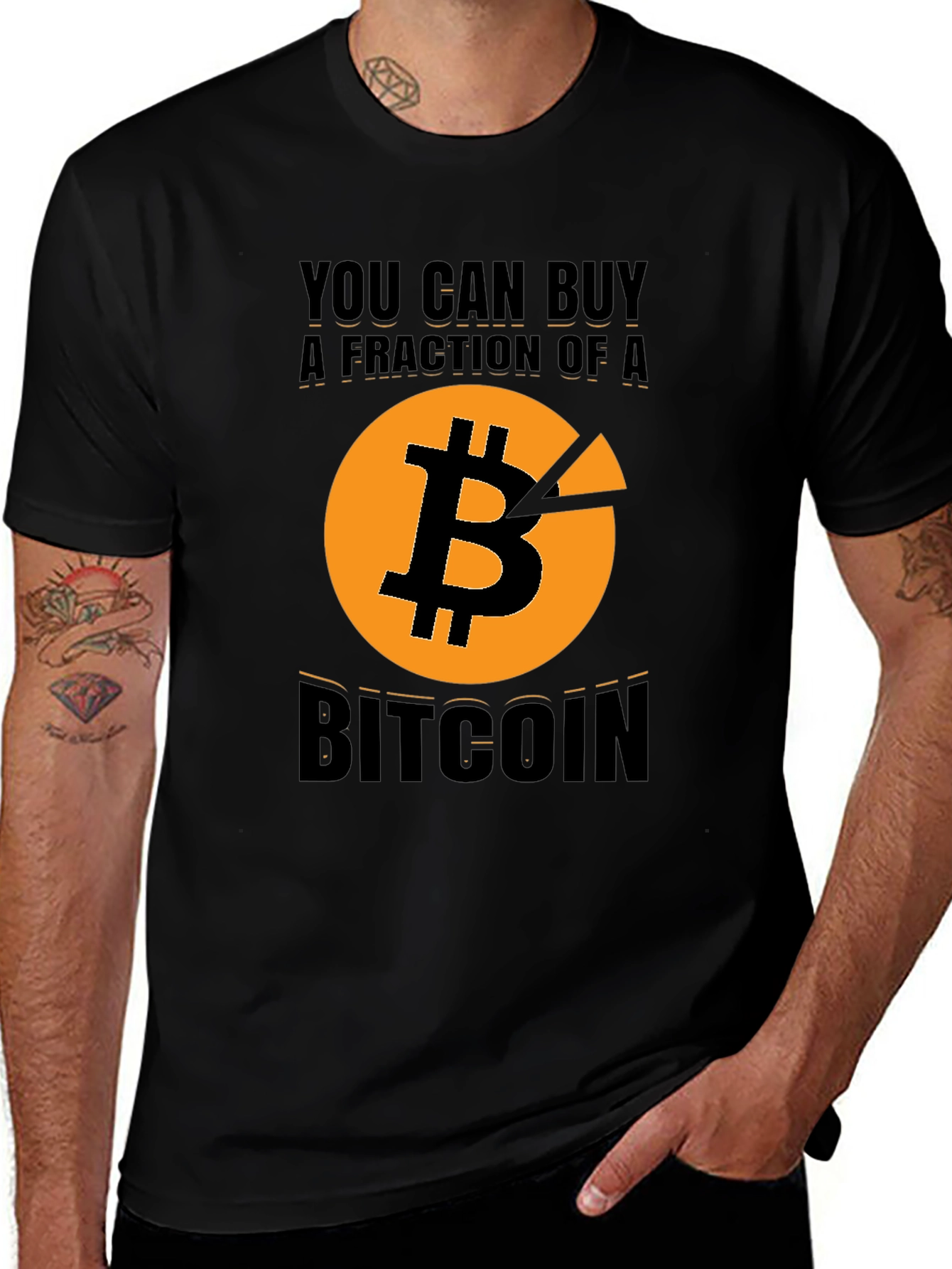 Fraction of Bitcoin Graphic Tee - Crypto Investor T-Shirt