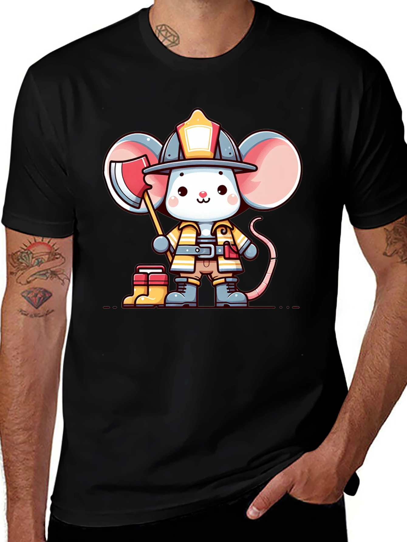 Variant 30 of Firefighter Mouse T-Shirt