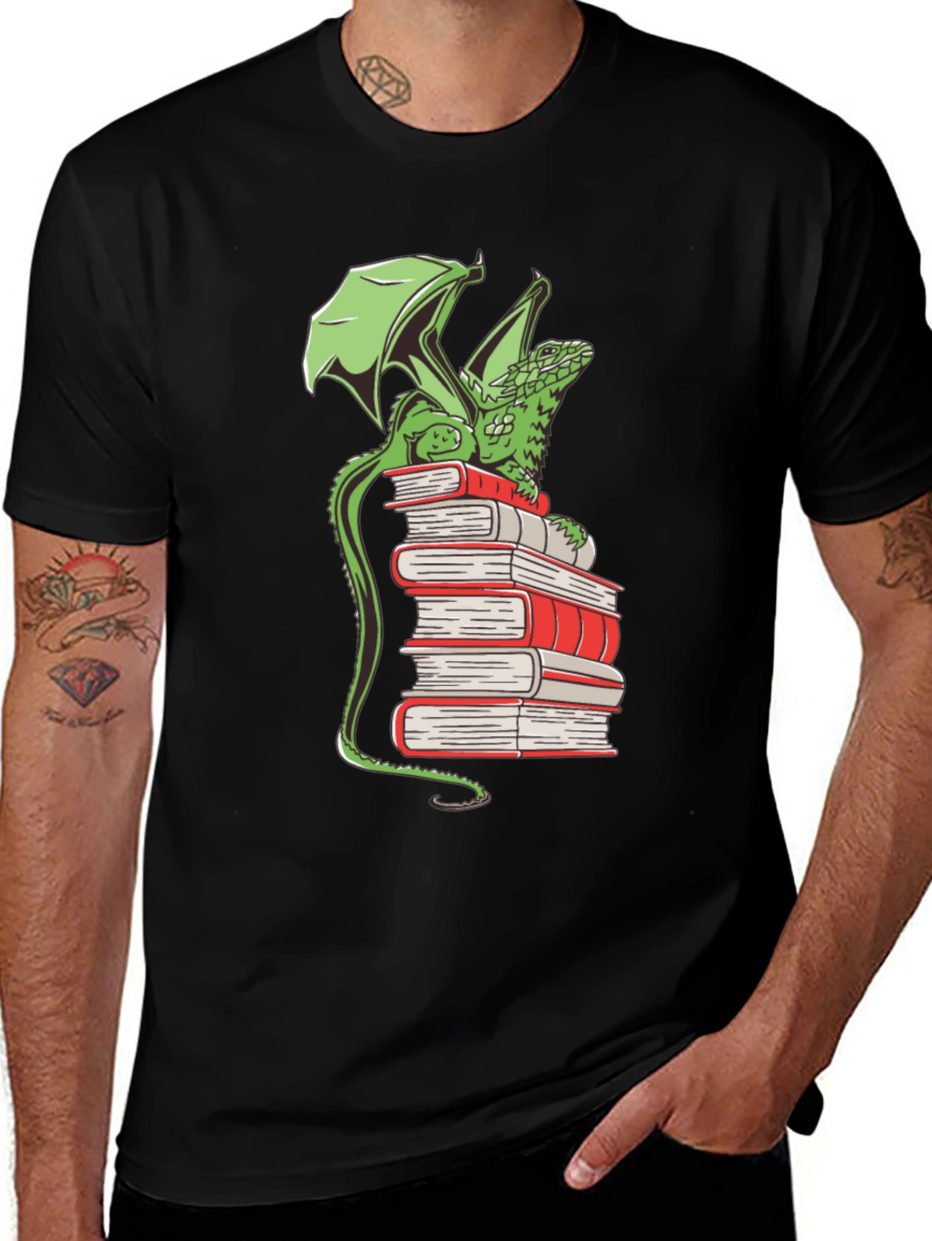 Variant 30 of Dragon Reading T-Shirt