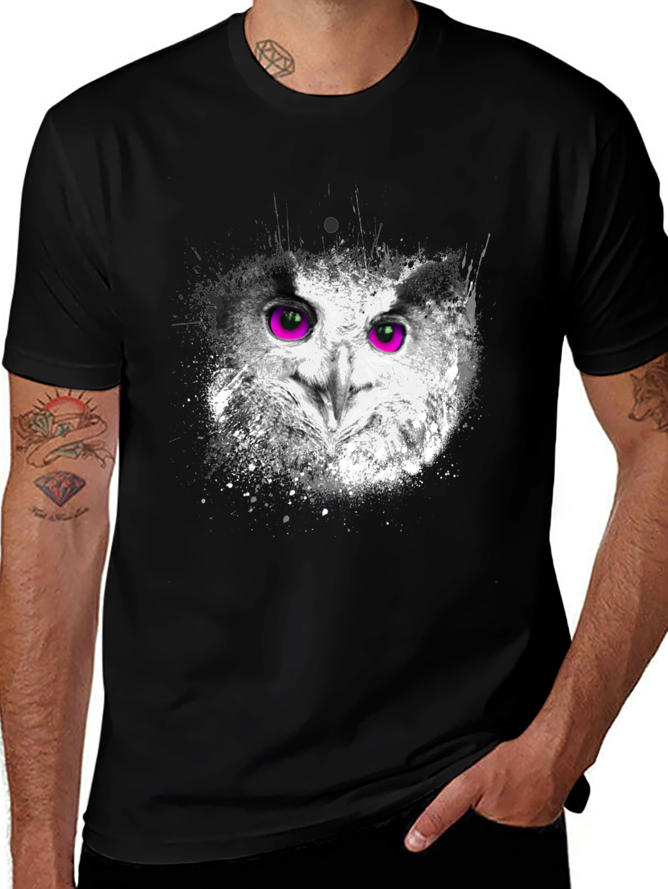 Variant 27 of Owl Graphic Print Men's T-Shirt