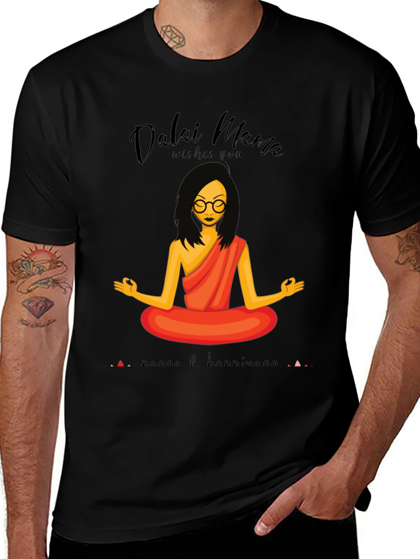 Variant 12 of Dalai Mama T-Shirt - Namaste & Good Vibes
