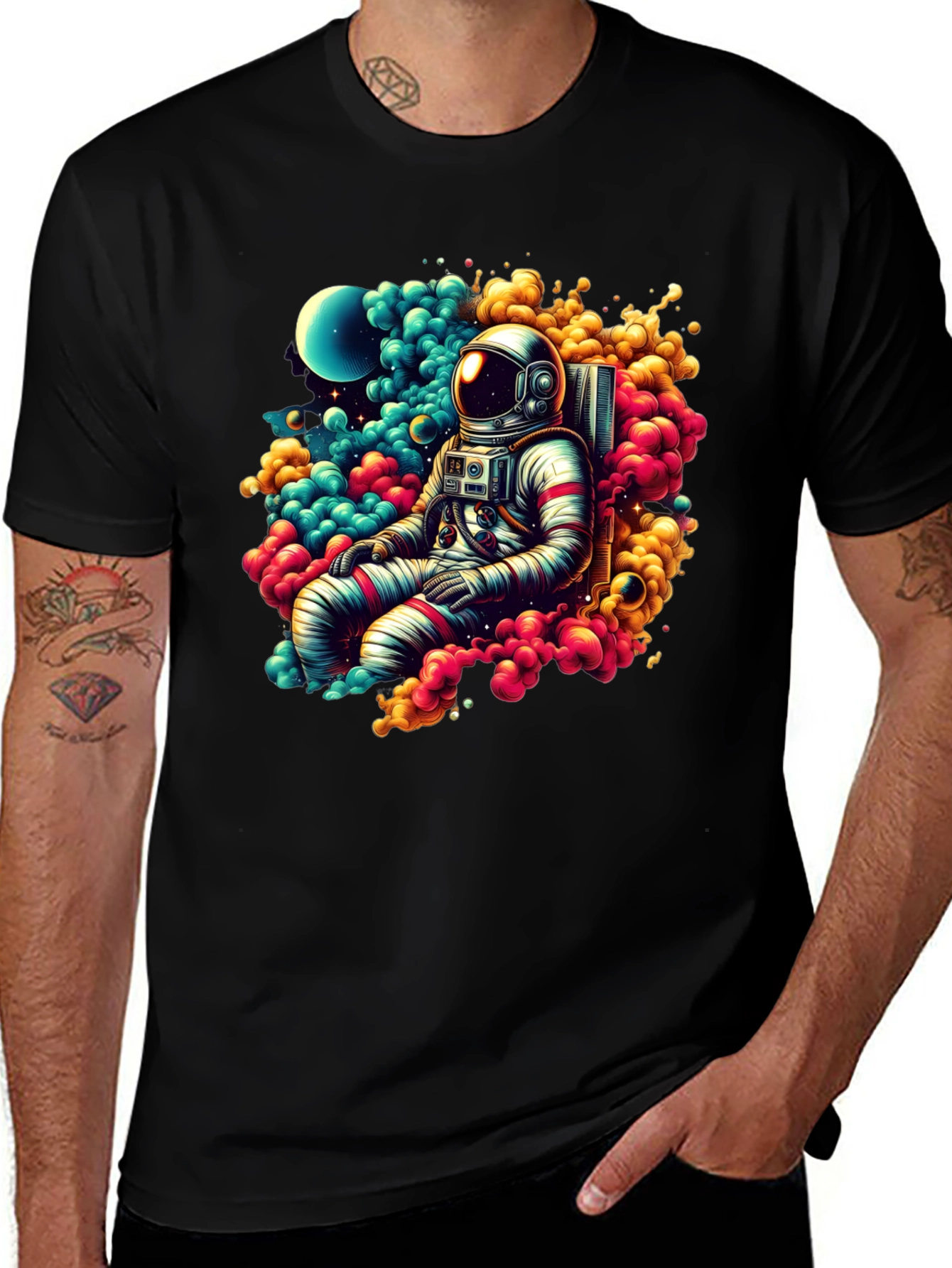 Variant 18 of Astronaut in Space T-Shirt - Graphic Design