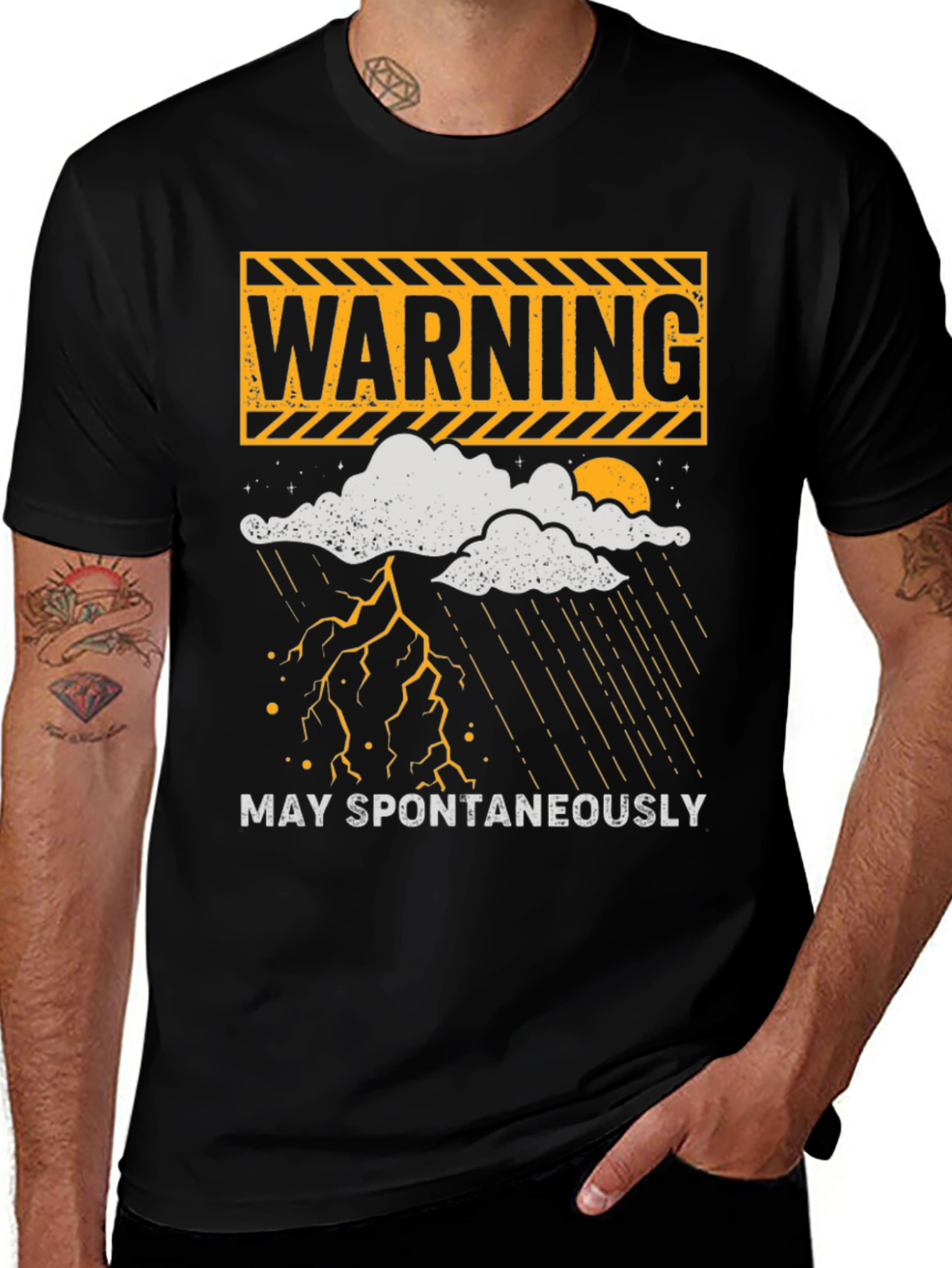 Variant 30 of Warning May Spontaneously T-Shirt Funny Weather Shirt