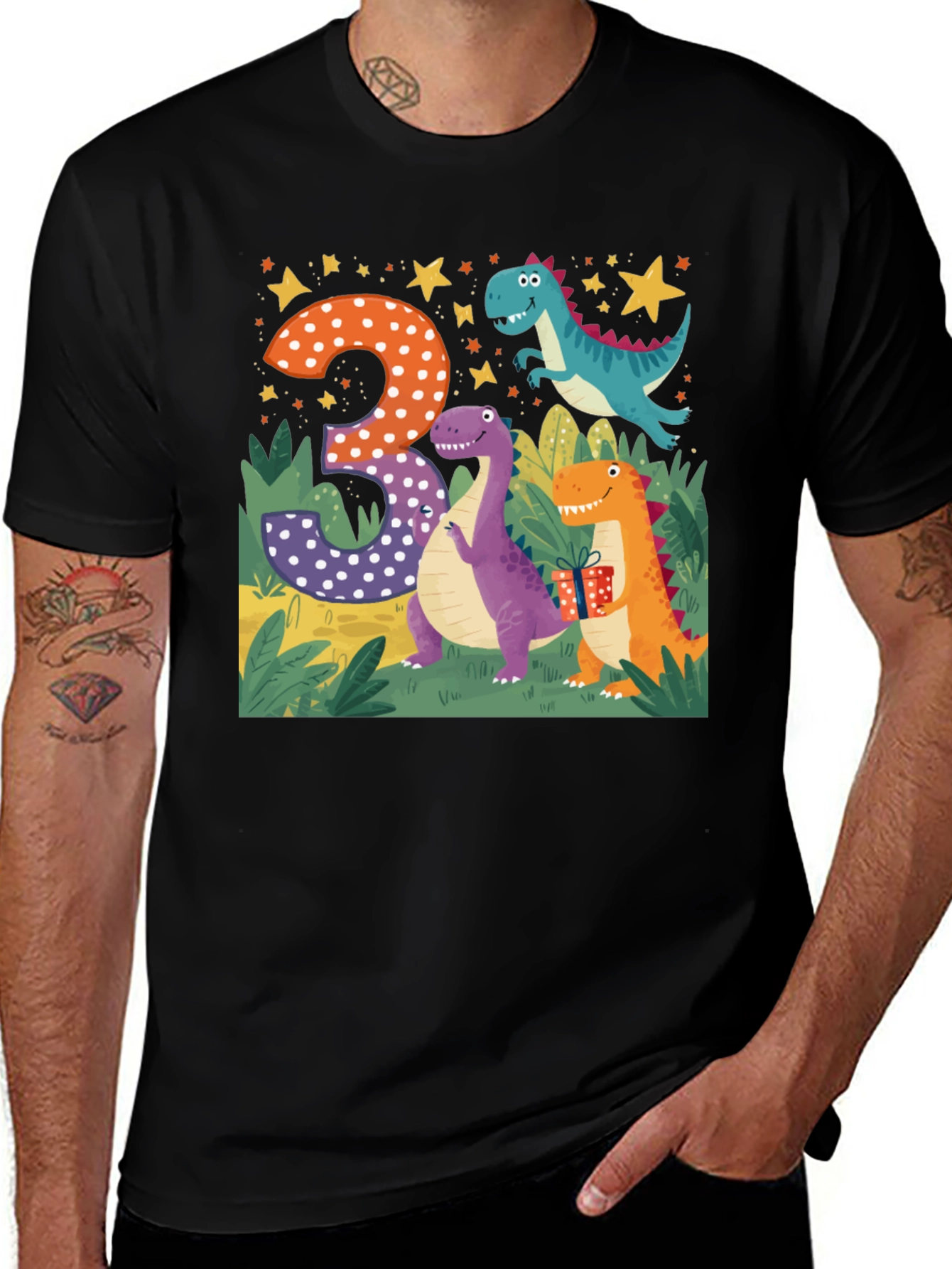 Variant 2 of Dinosaur 3rd Birthday T-Shirt