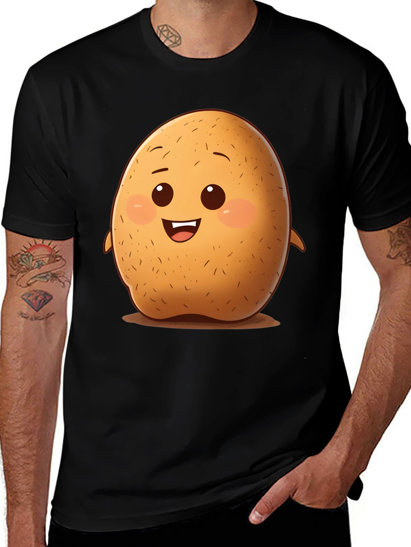Variant 21 of Cute Potato Cartoon Graphic T-Shirt