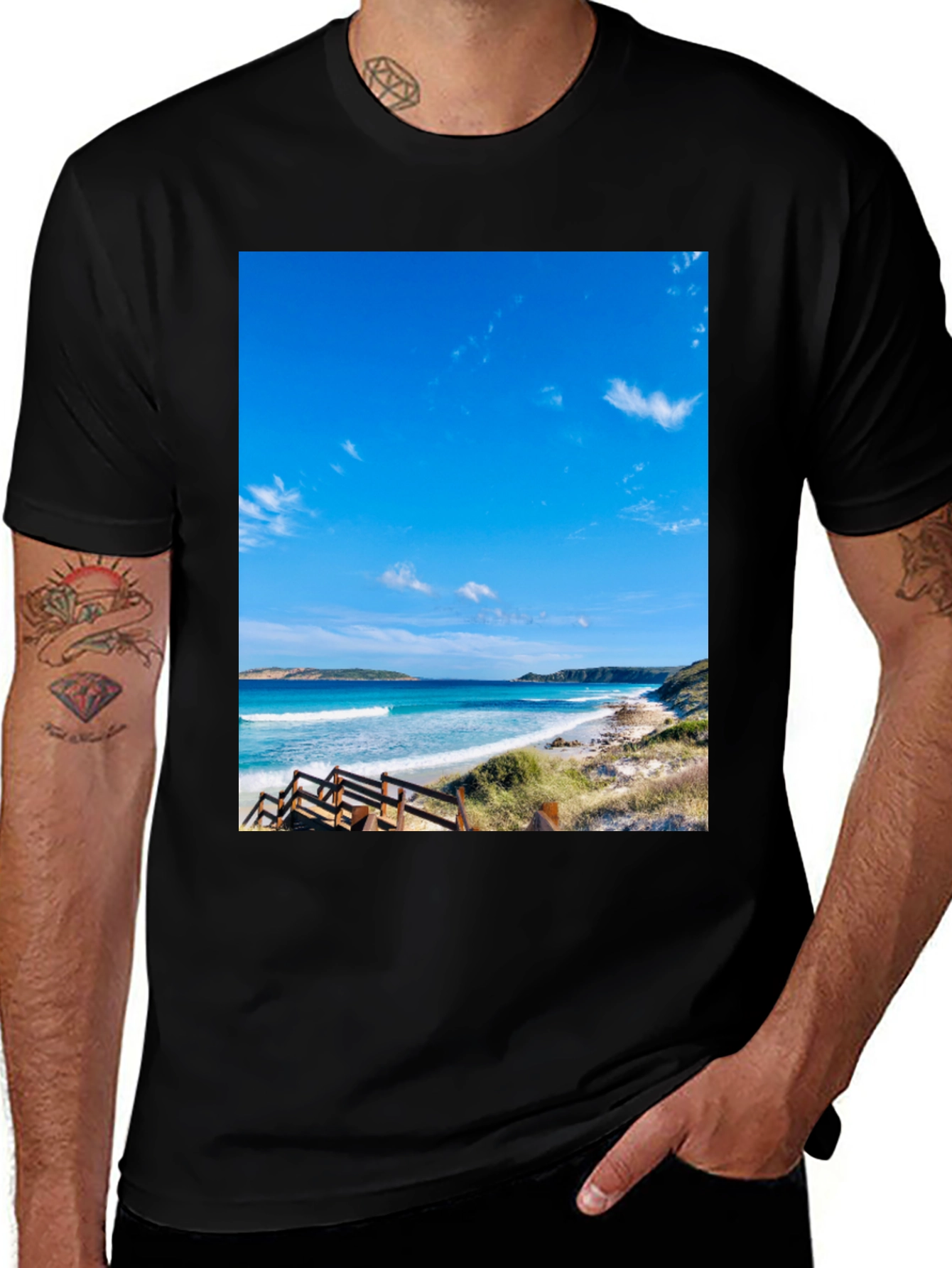 Variant 22 of Beach View Graphic Tee