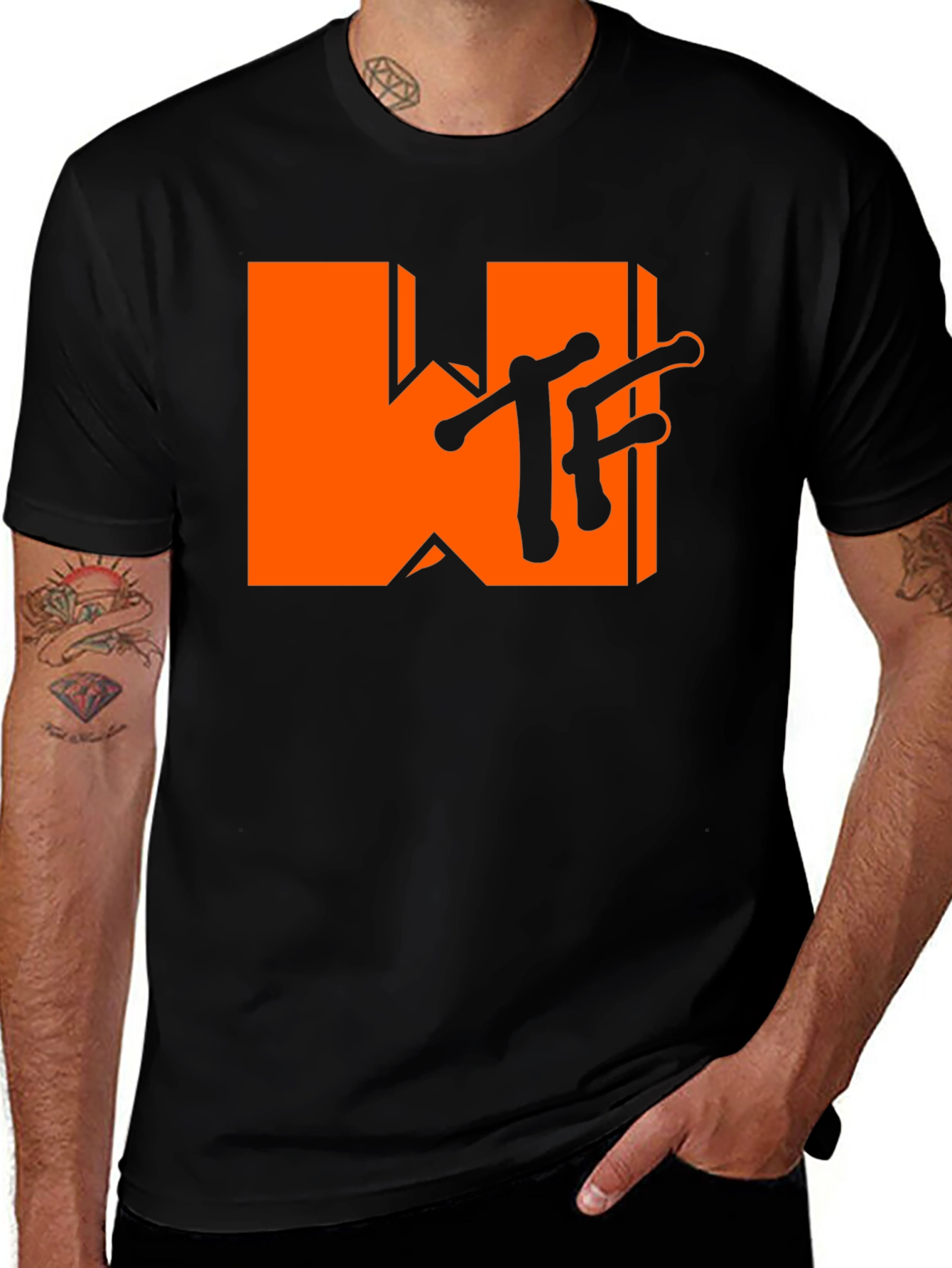 Variant 7 of WTF Graphic Tee - Black T-Shirt