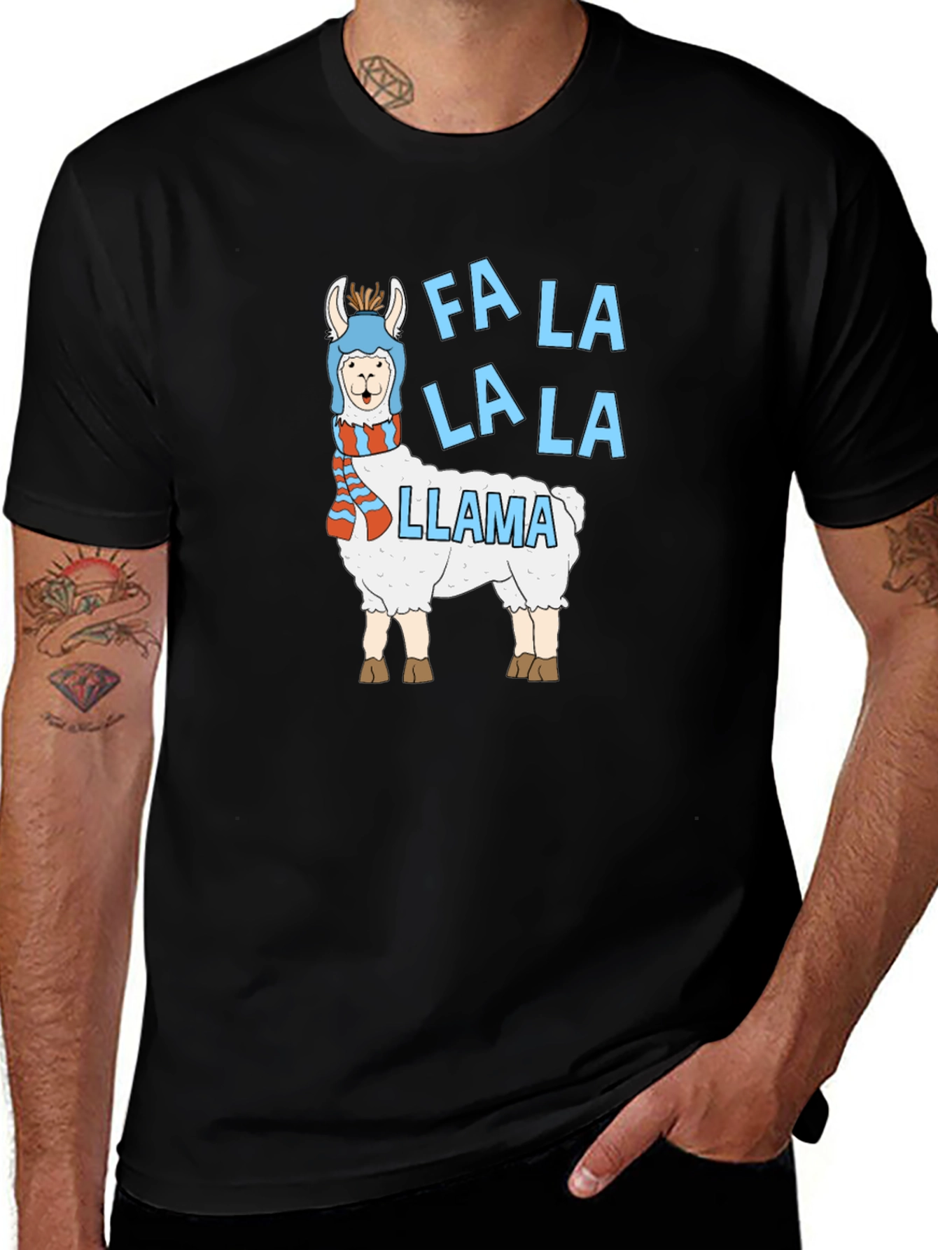 Variant 19 of Fa La La Llama Graphic T-Shirt - Holiday Apparel