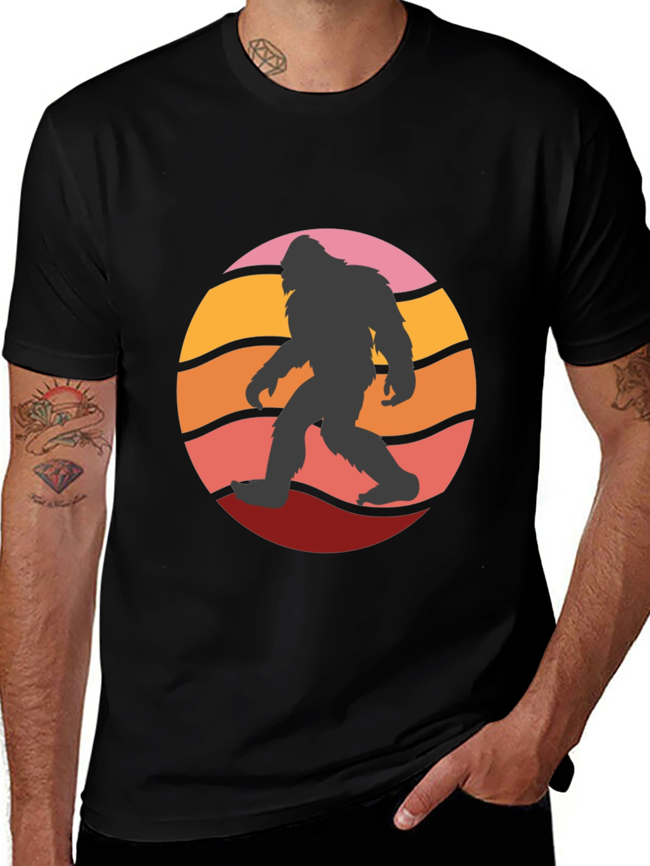 Bigfoot Sunset Graphic Tee - Black