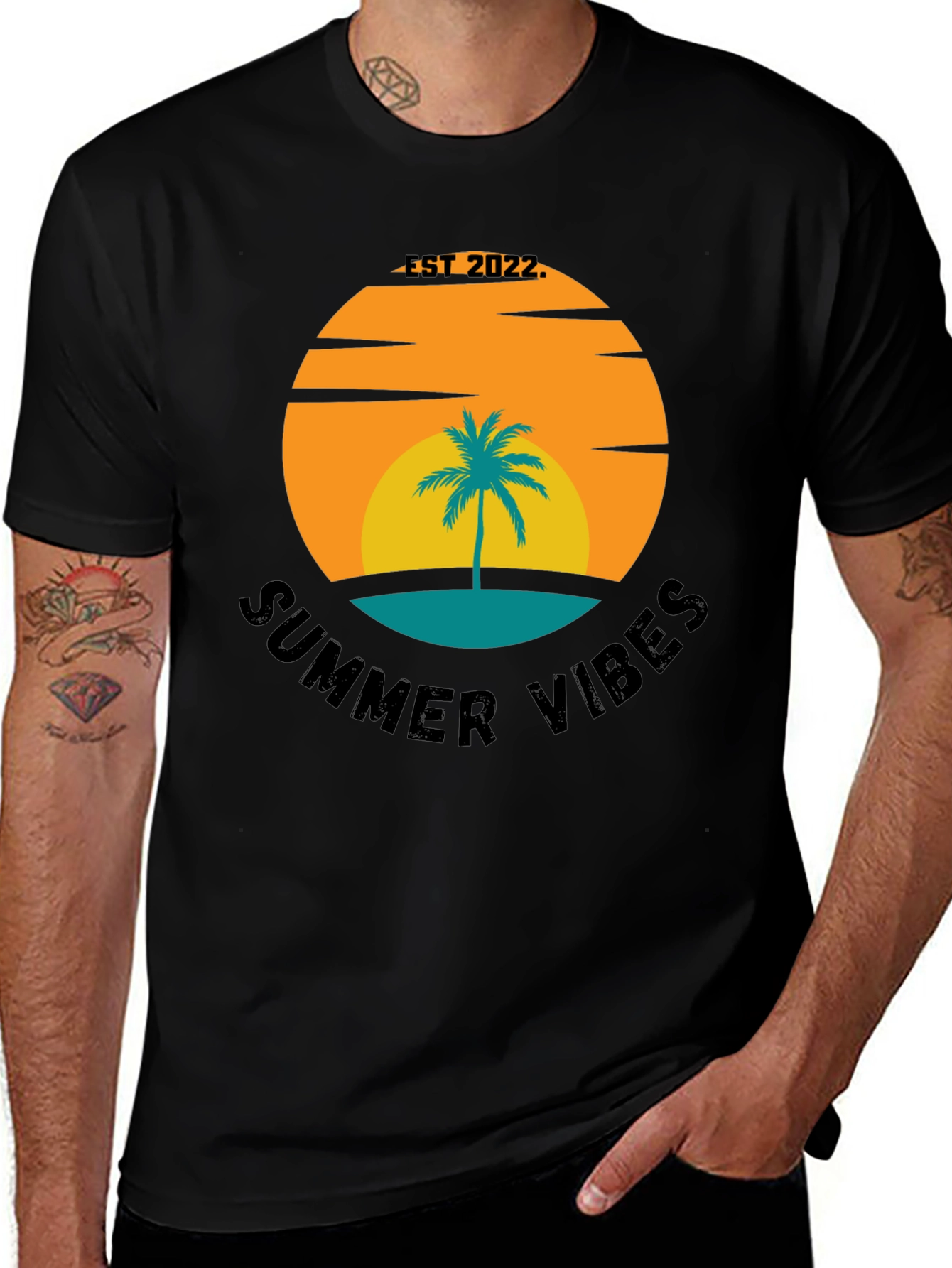 Variant 8 of Summer Vibes 2022 Black T-Shirt