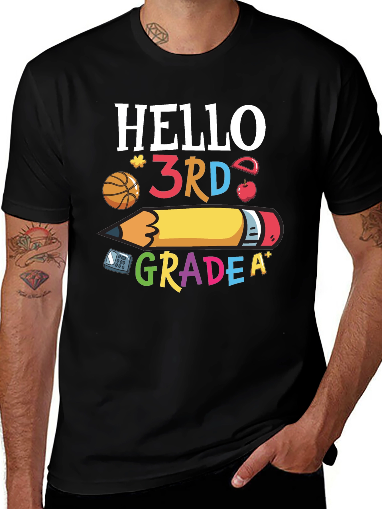 Hello 3rd Grade T-Shirt - Back to School Teacher Tee