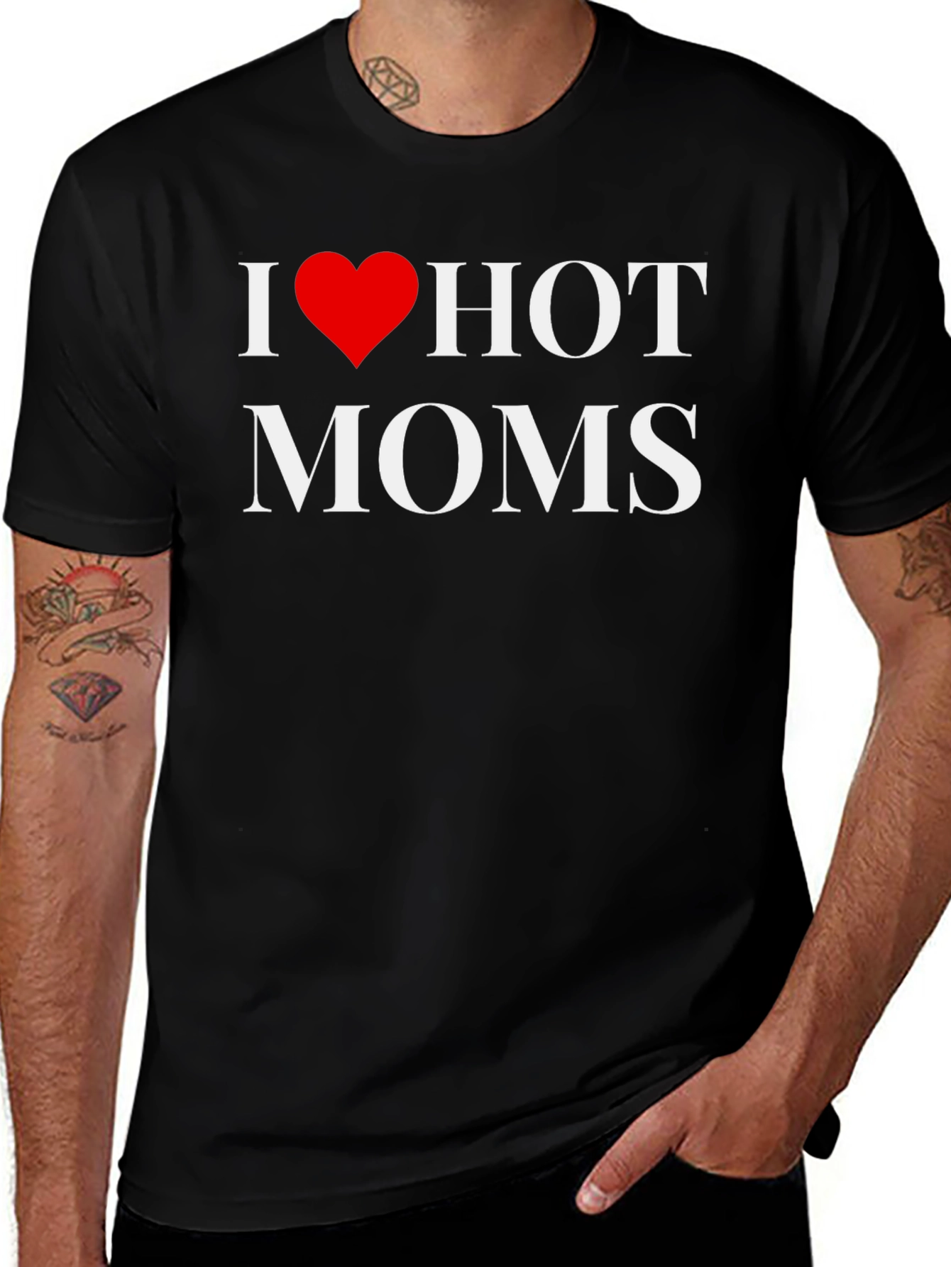 Variant 11 of I Heart Hot Moms Graphic T-Shirt