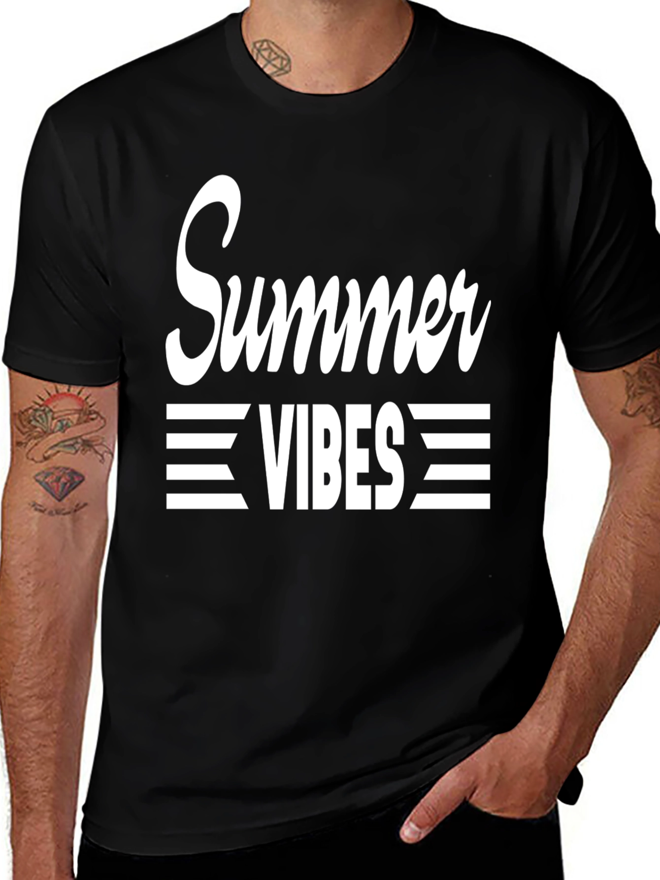 Black Summer Vibes Graphic Tee main image