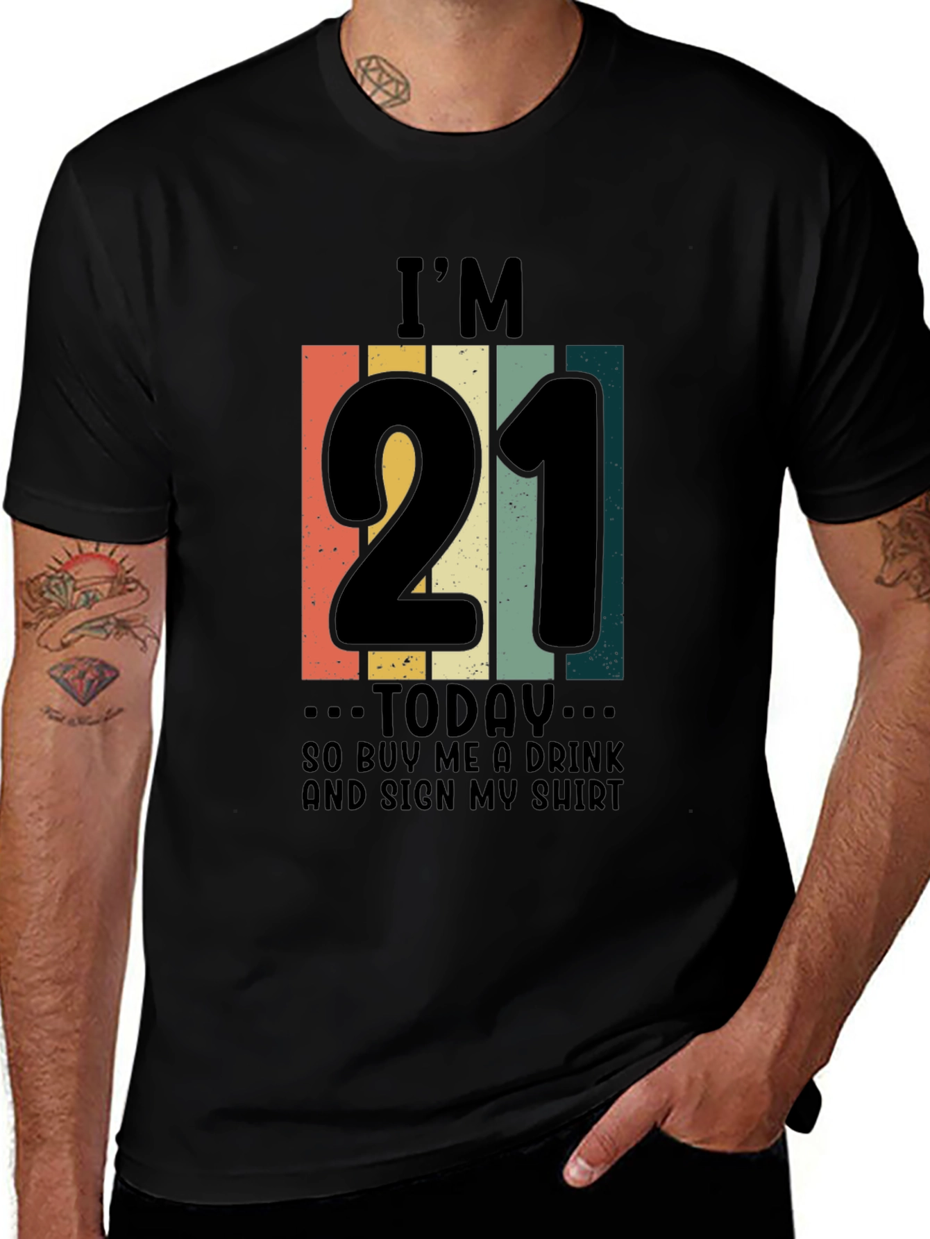 I'm 21 Birthday T-Shirt - Buy Me a Drink Design