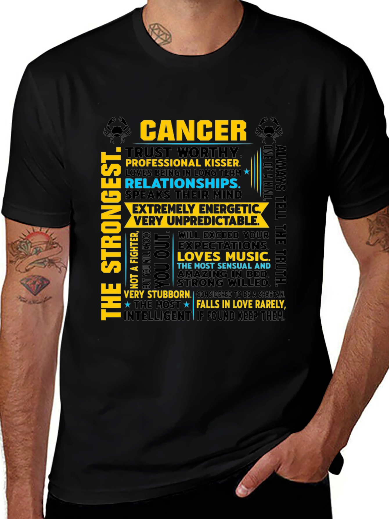 Variant 30 of Cancer Zodiac T-Shirt - Strong, Intelligent, Trustworthy