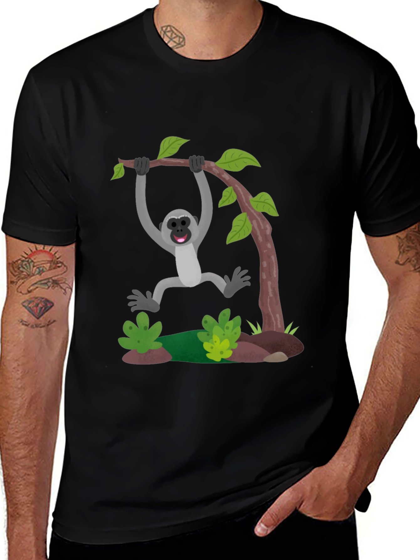 Variant 16 of Monkeying Around Black T-Shirt