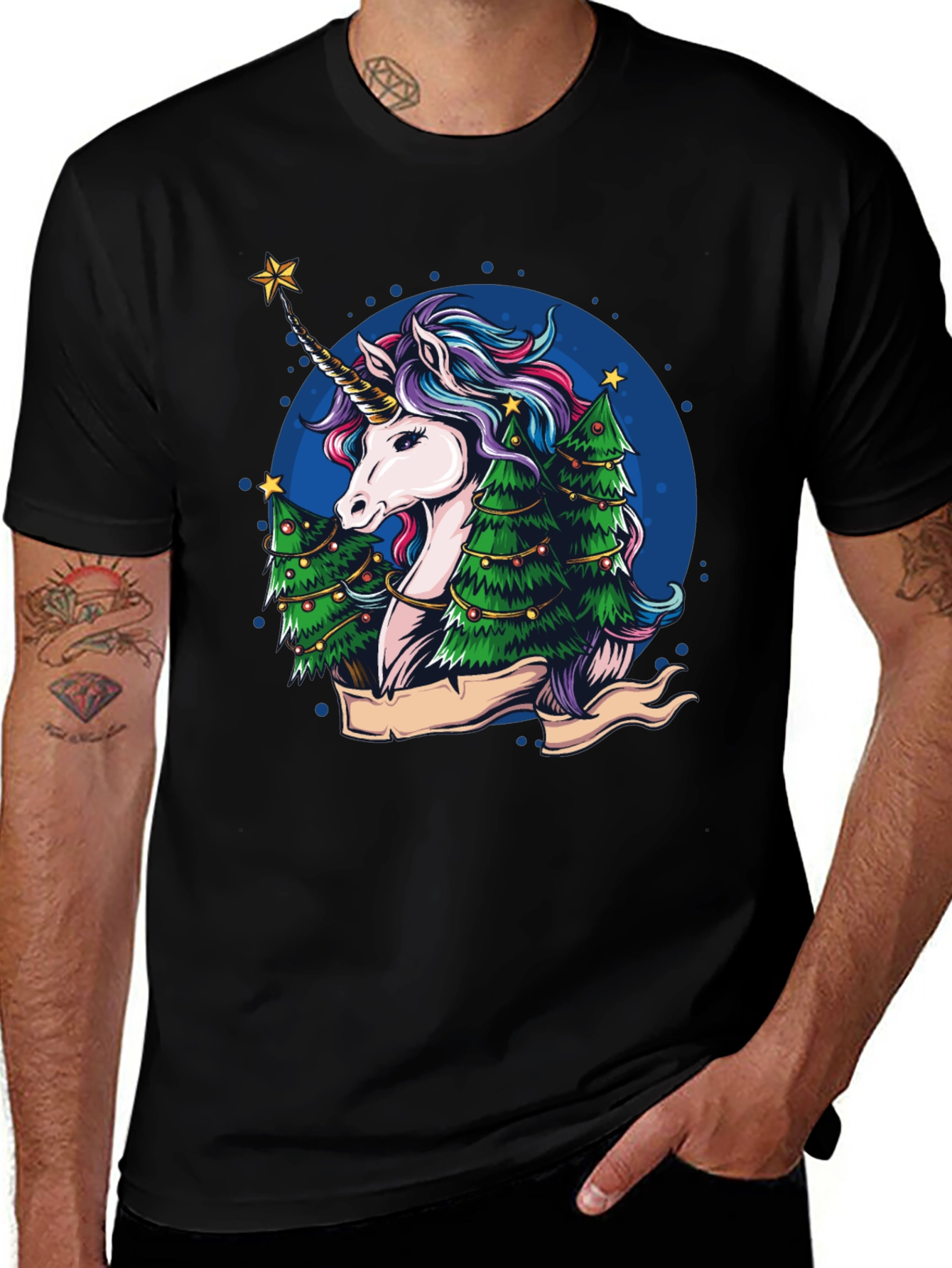 Variant 23 of Unicorn Christmas T-Shirt
