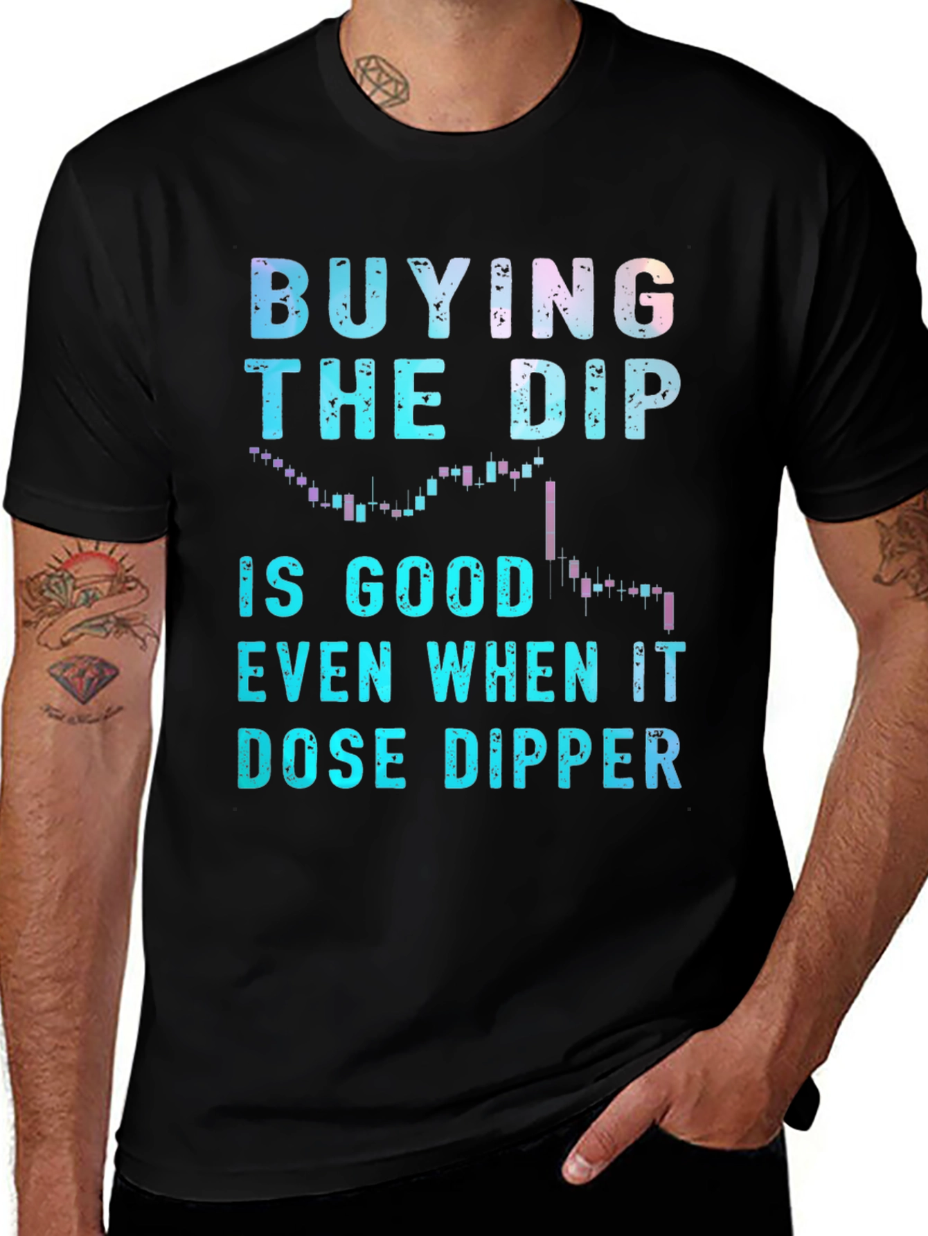 Buying the Dip T-Shirt - Stock Market Investor Tee