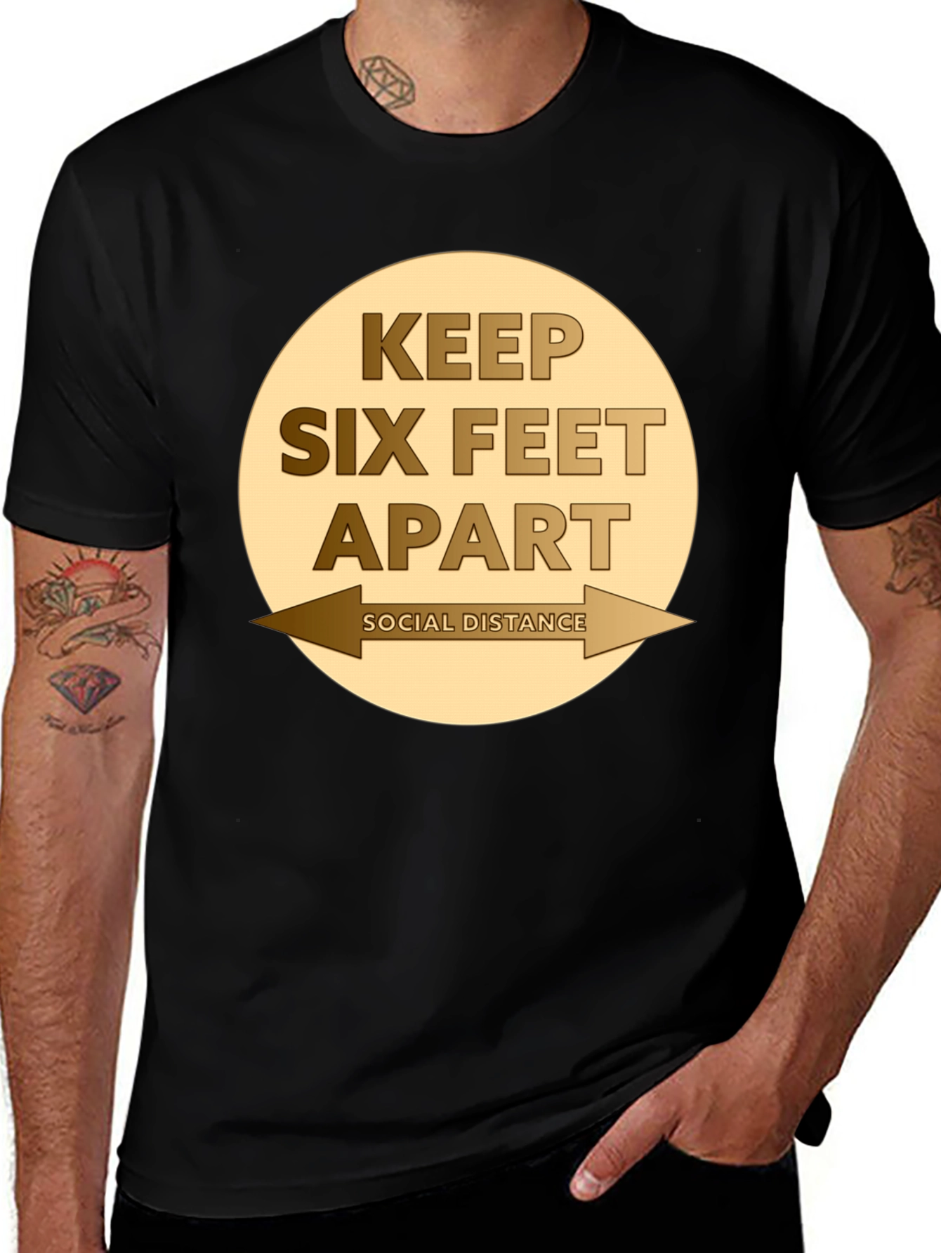 Variant 19 of Keep Six Feet Apart Social Distancing T-Shirt