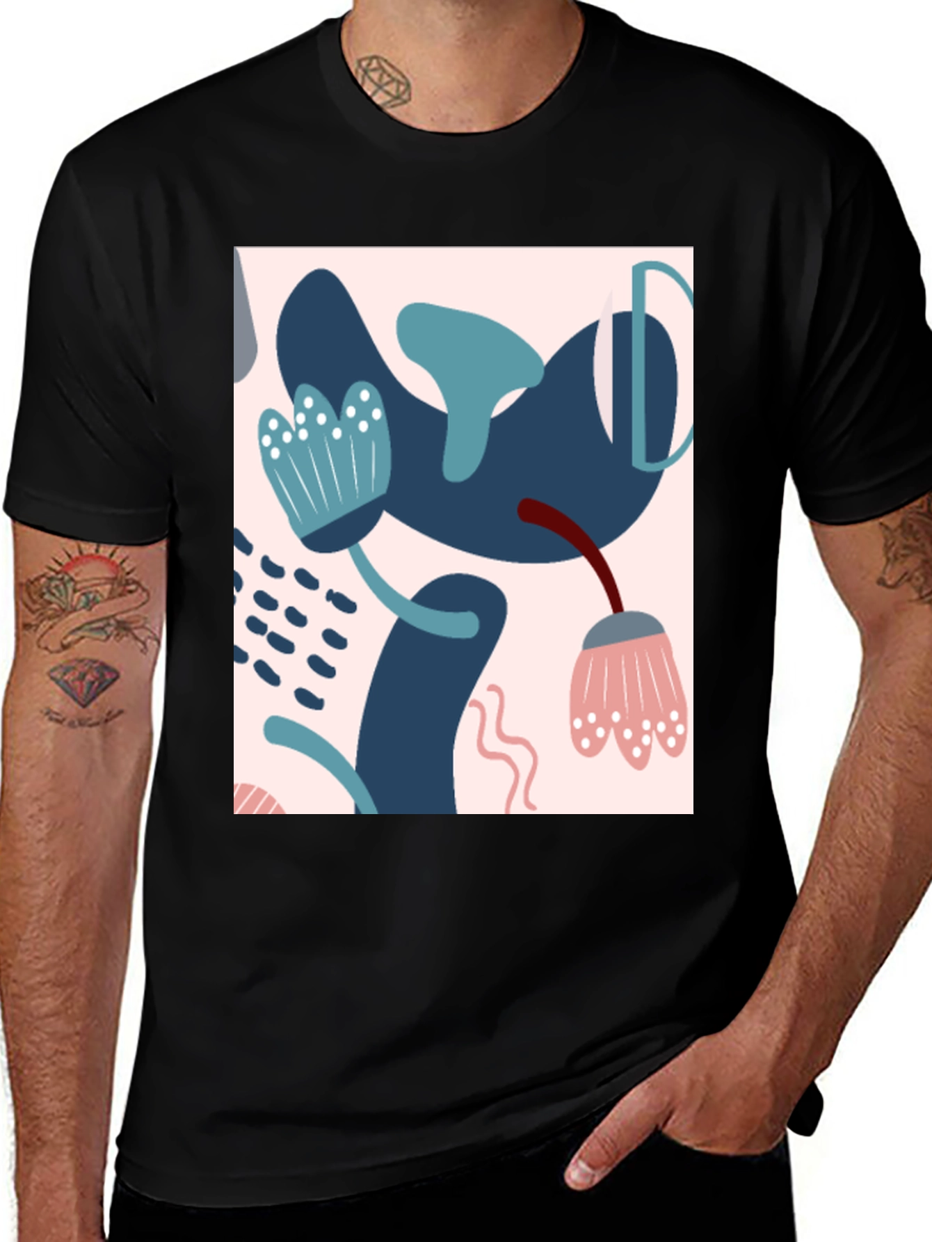 Variant 27 of Abstract Art Black T-Shirt