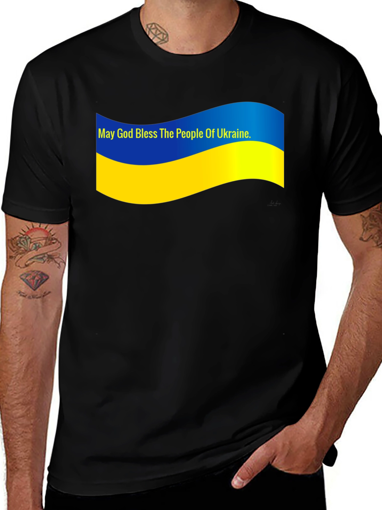 Ukraine Pride T-Shirt - May God Bless Ukraine