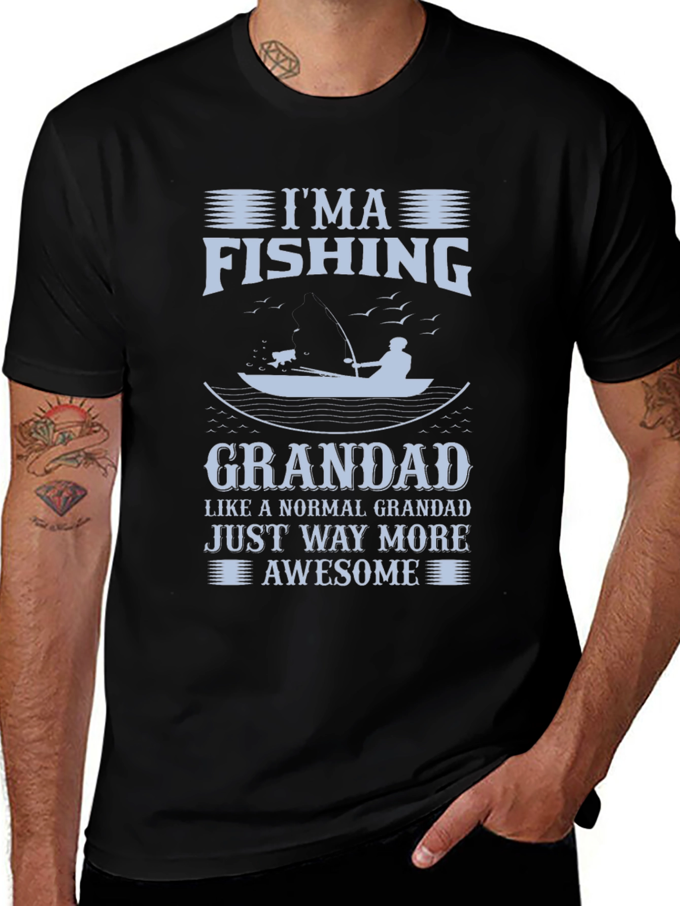 Variant 6 of I'm a Fishing Grandad Graphic T-Shirt