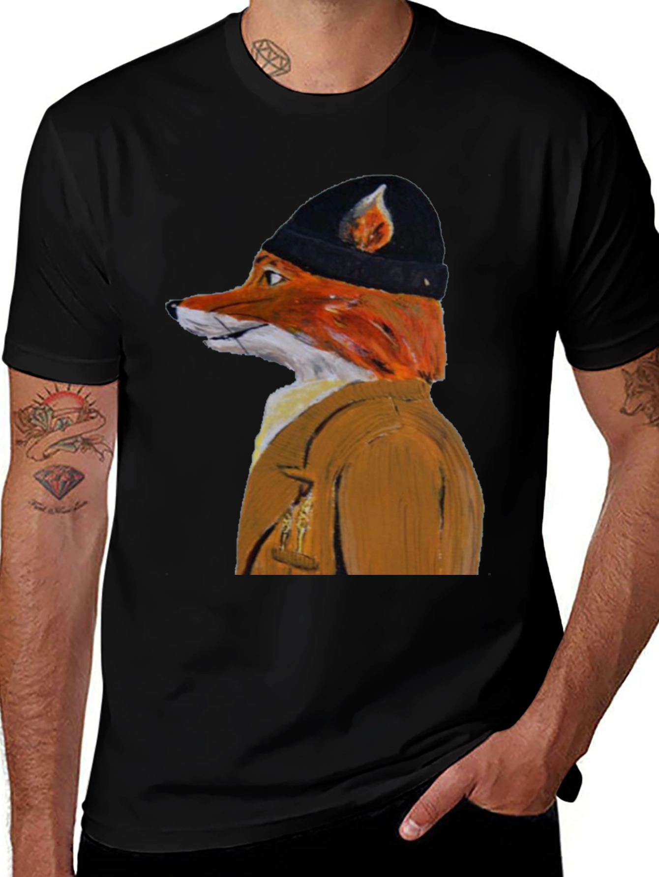 Variant 26 of Fox in Clothes Graphic T-Shirt