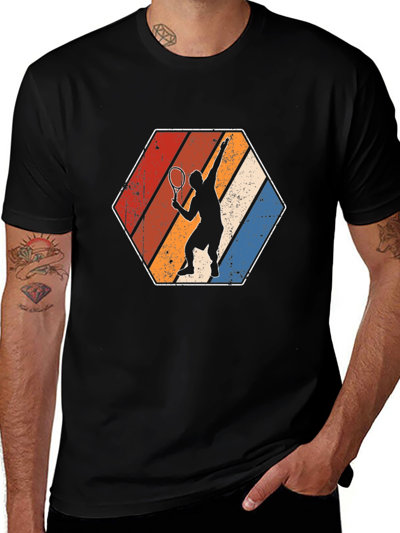 Variant 20 of Retro Tennis Player T-Shirt