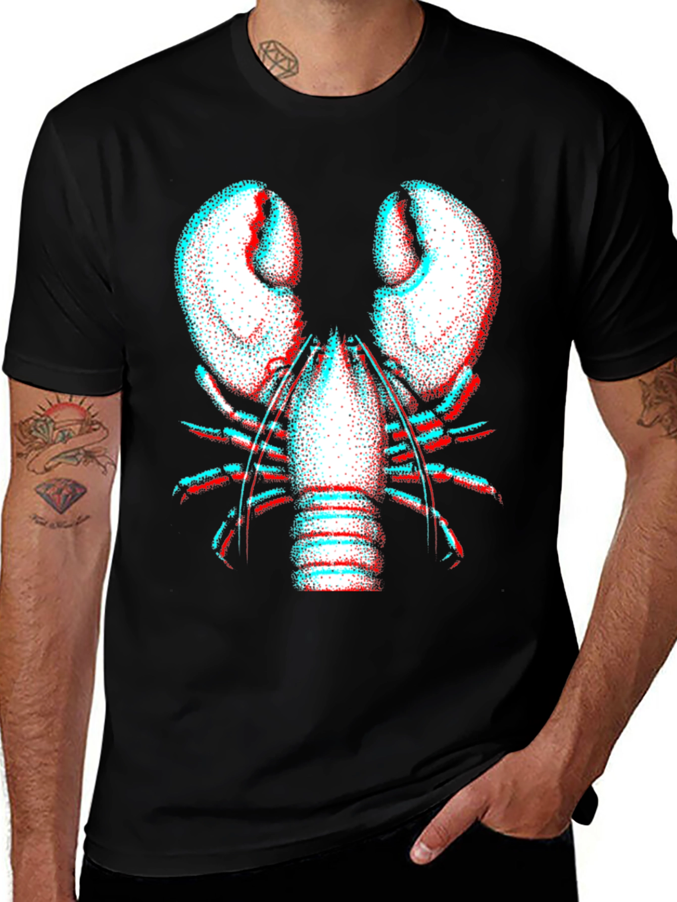 Variant 17 of 3D Lobster Graphic Tee - Bold Statement Shirt