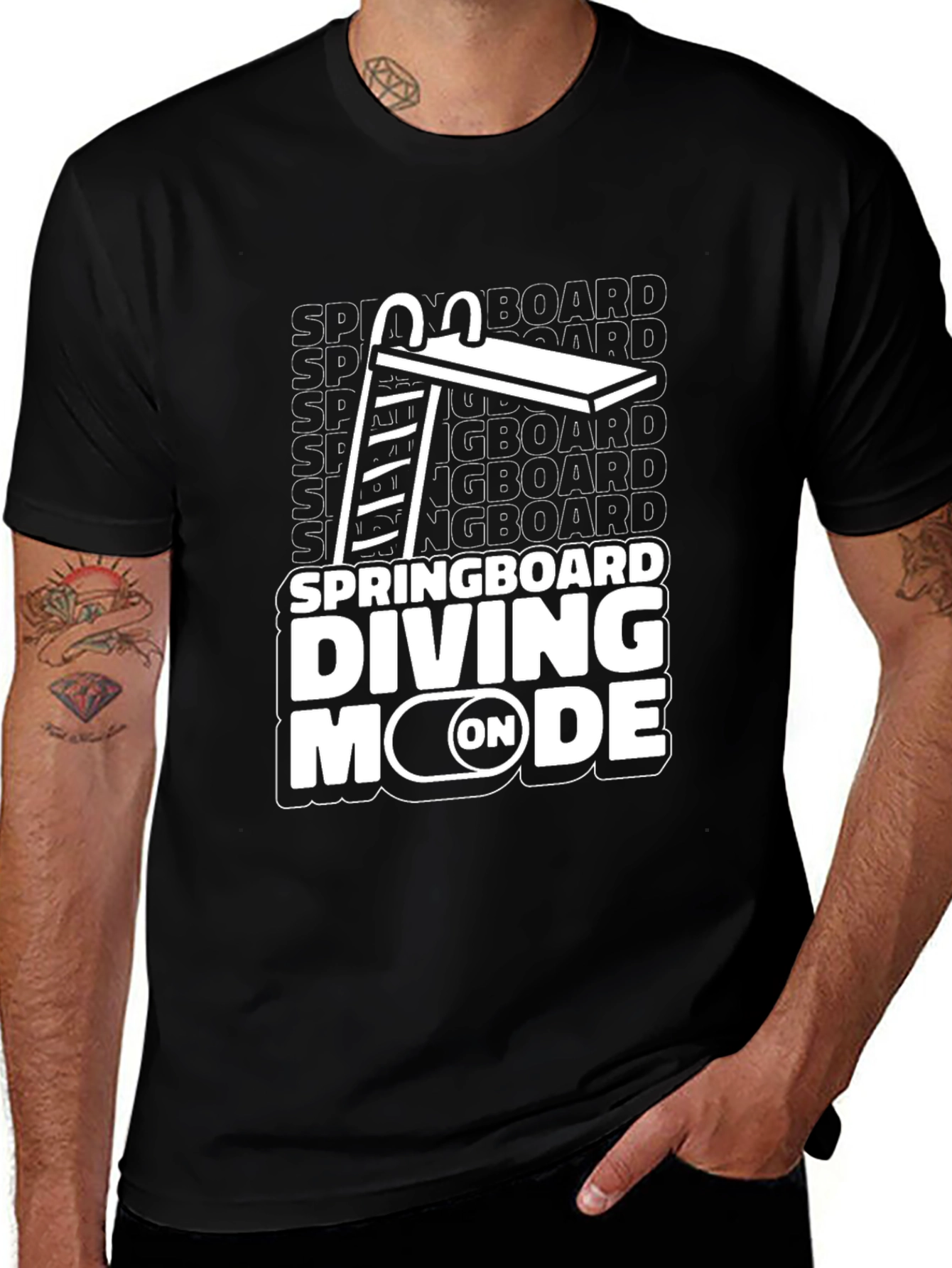 Variant 11 of Springboard Diving Mode On T-Shirt
