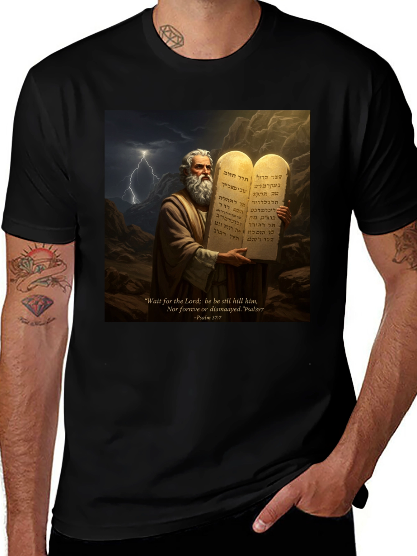 Variant 22 of Moses Ten Commandments Graphic T-Shirt