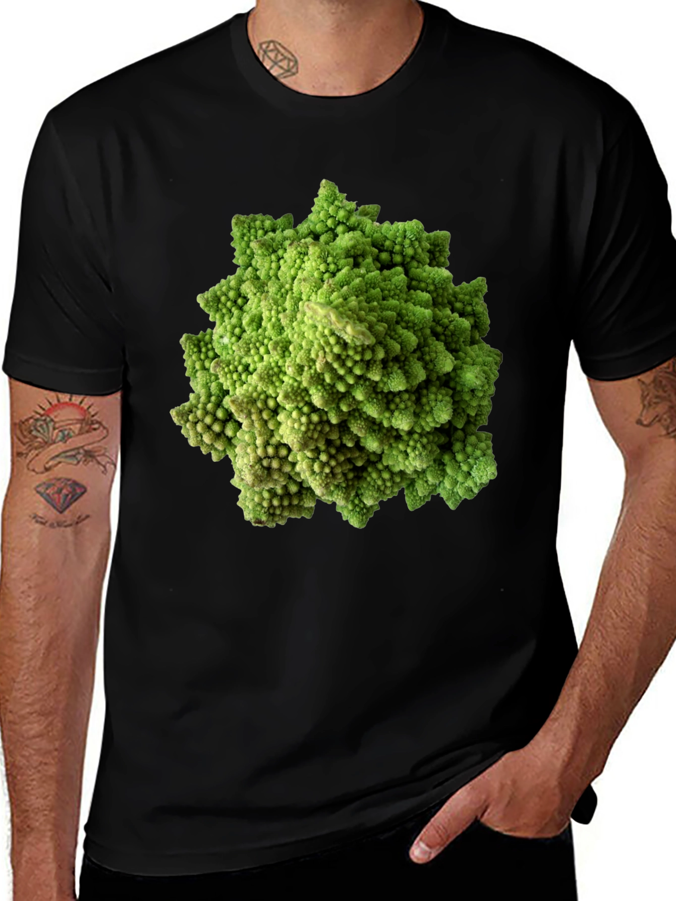 Fractal Vegetable T-Shirt - Unique Green Design
