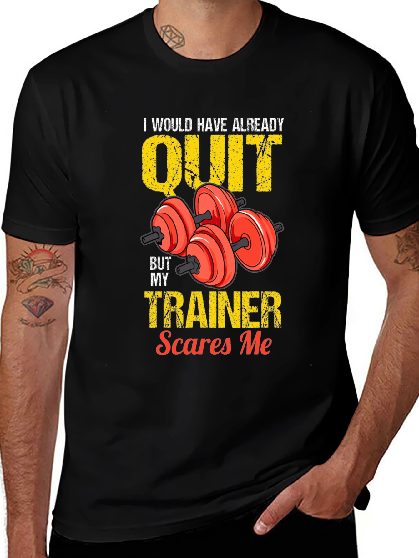 Variant 25 of Trainer Scares Me Graphic T-Shirt
