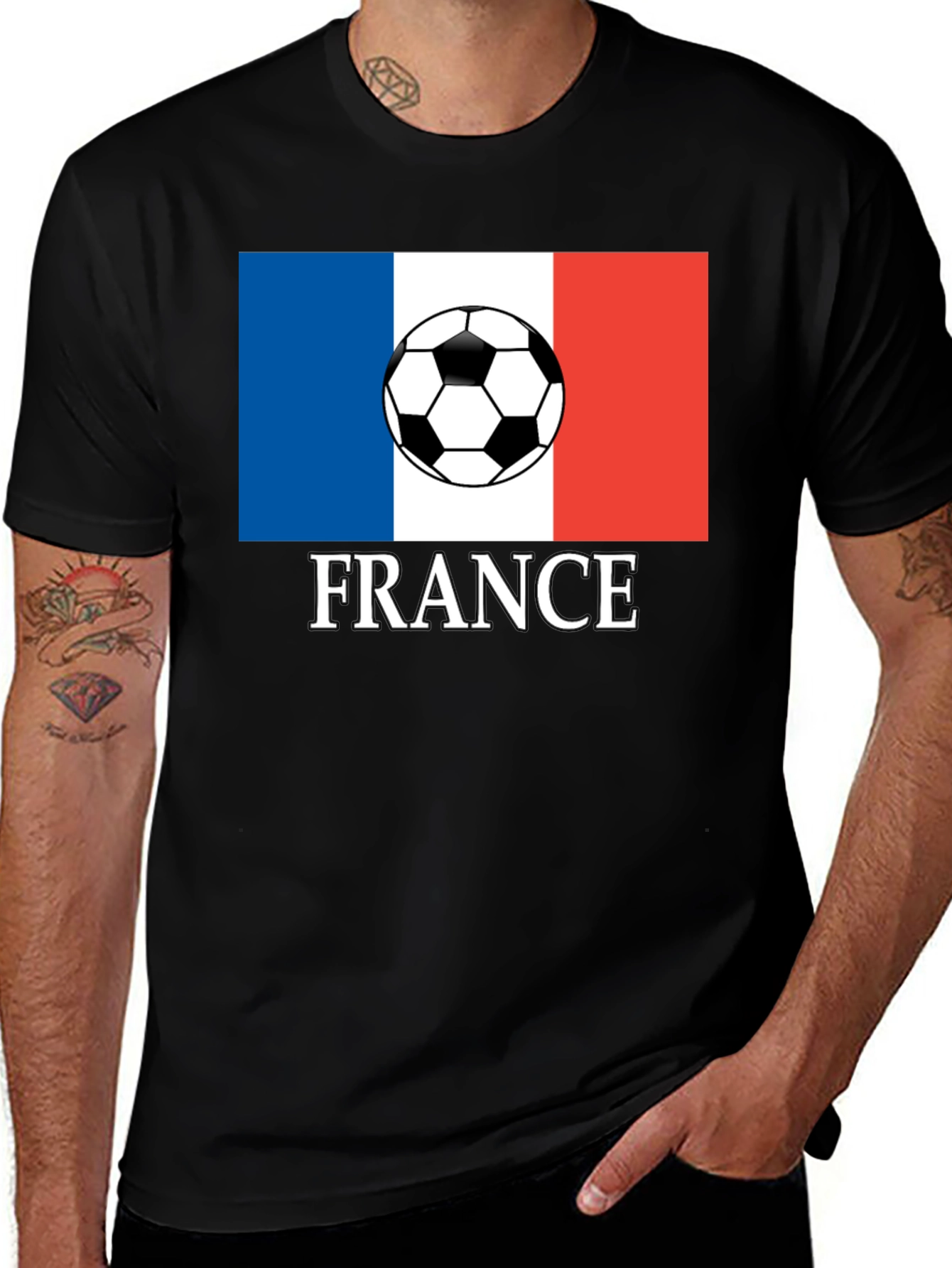 Variant 28 of France Soccer Flag Graphic T-Shirt