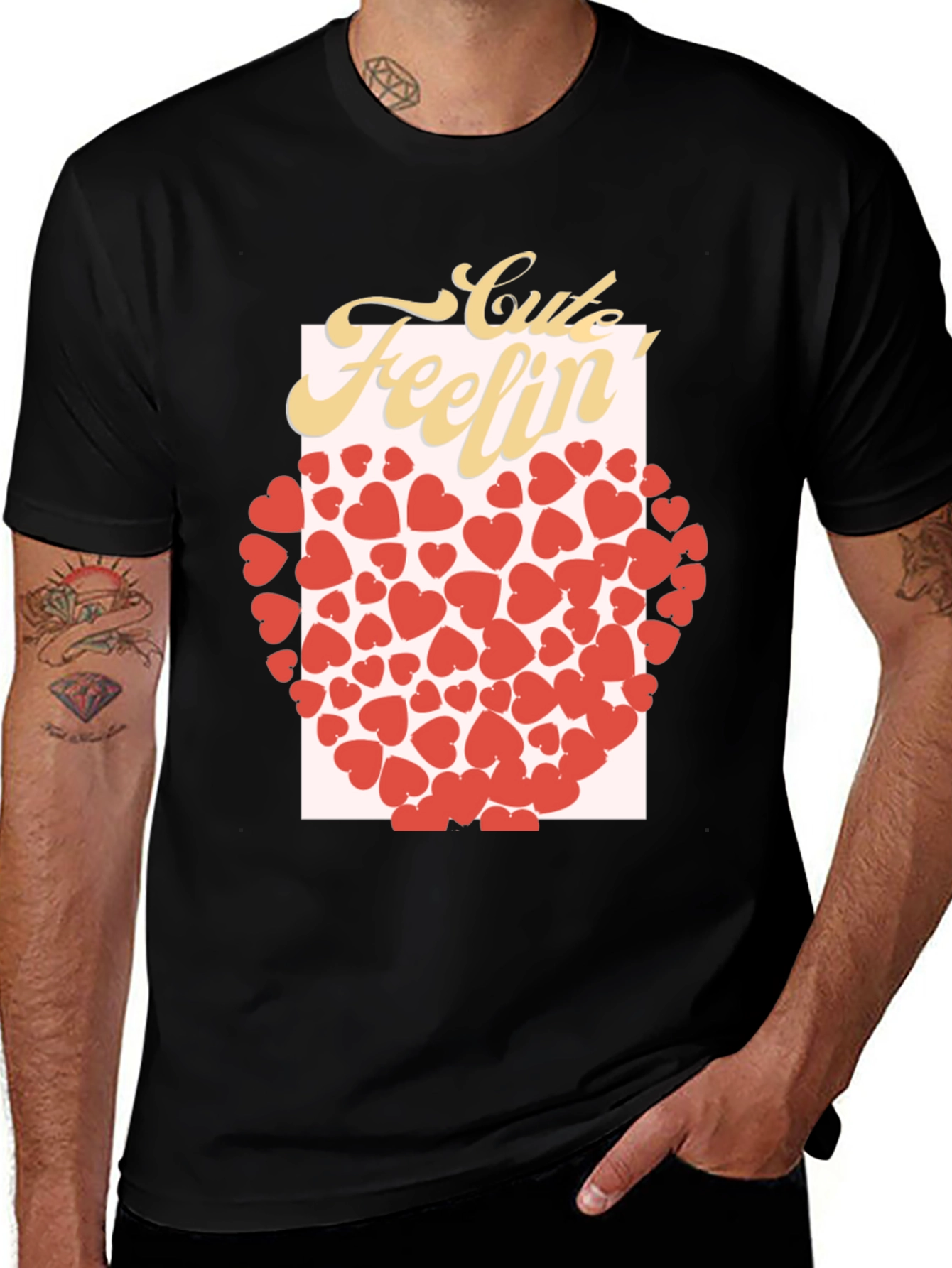 Variant 10 of Cute Feelin' Heart Graphic T-Shirt