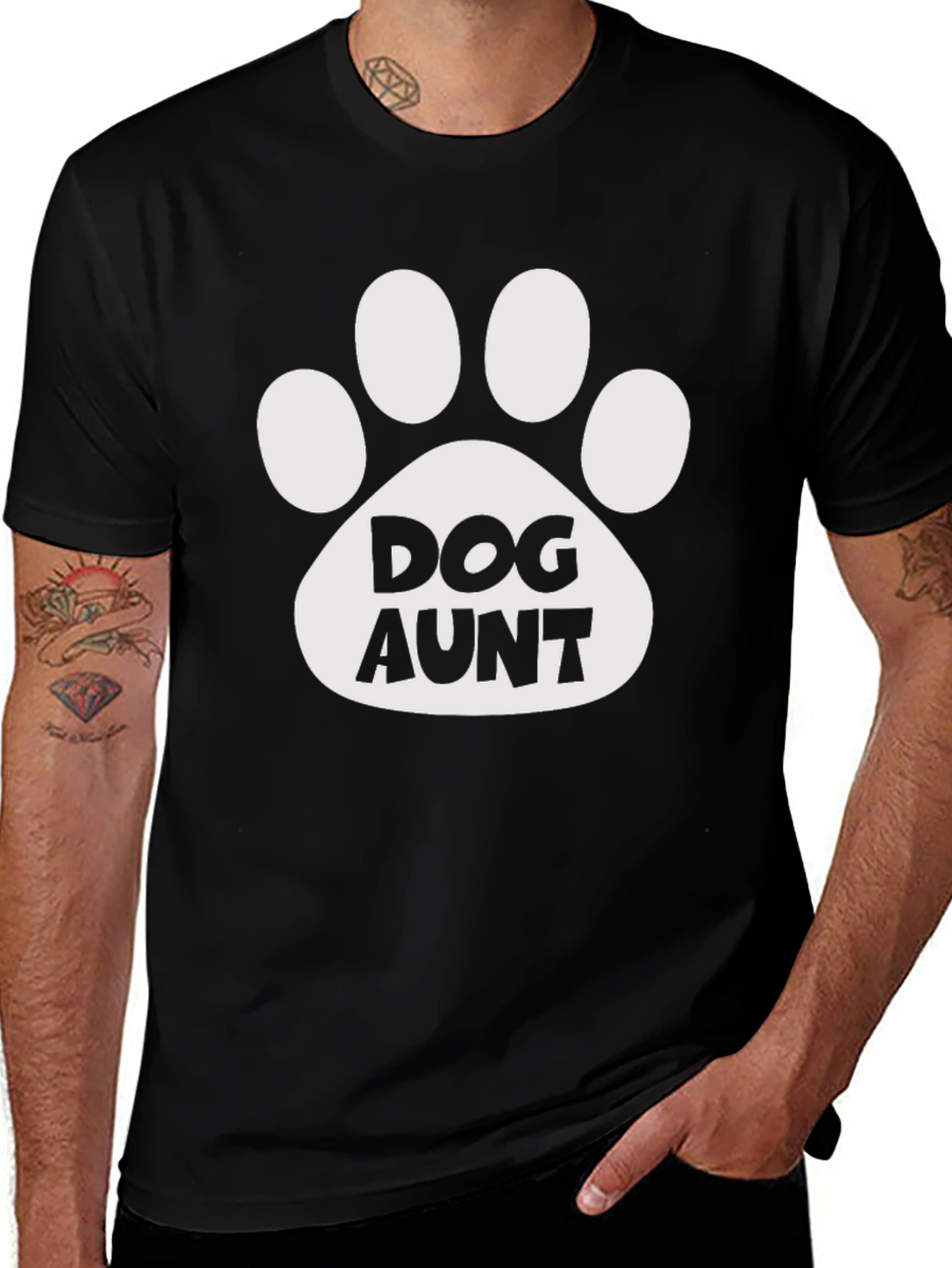 Variant 19 of Dog Aunt Paw Print T-Shirt - Cute Pet Lover Tee