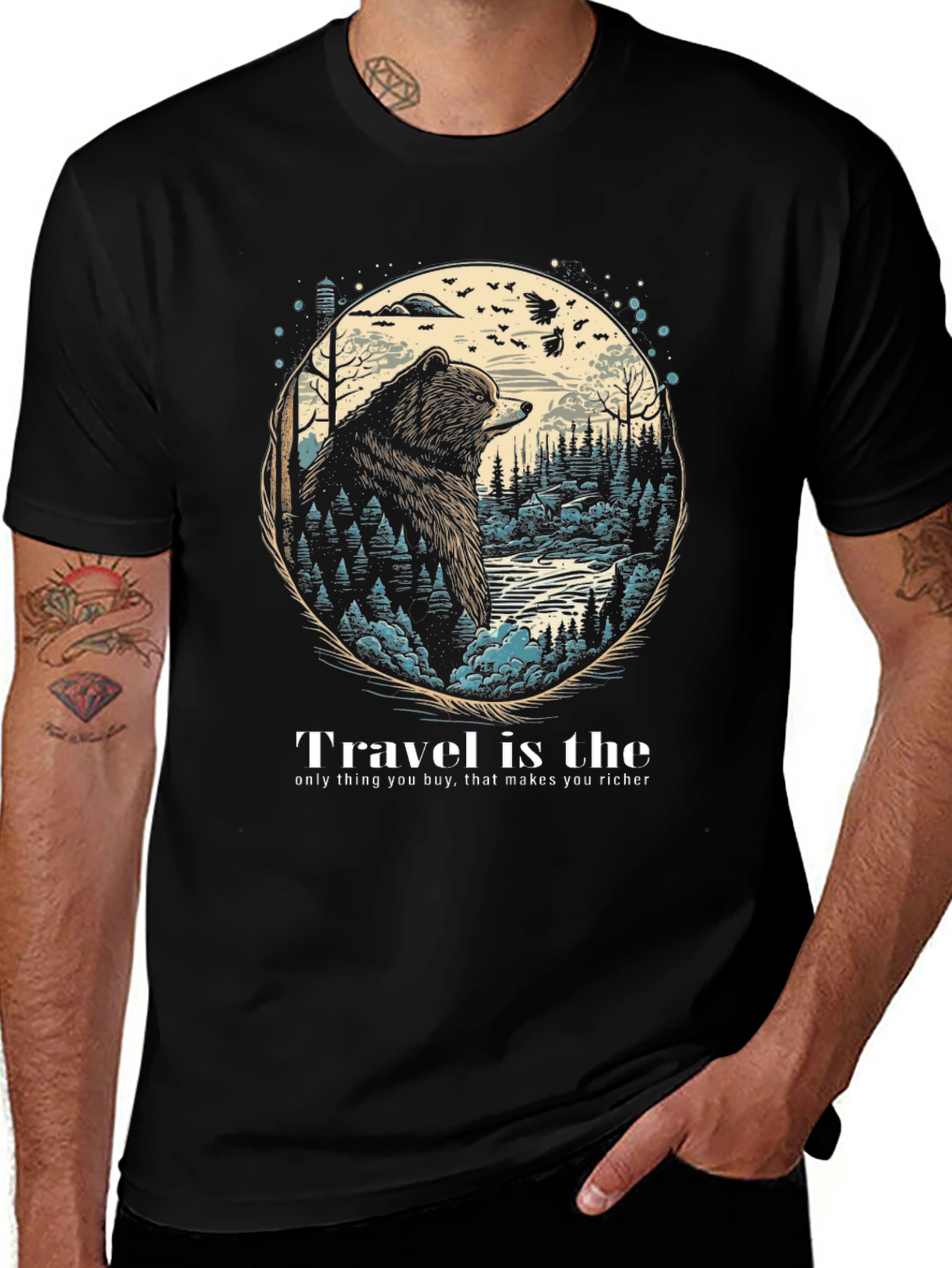 Variant 8 of Travel Bear Graphic Tee