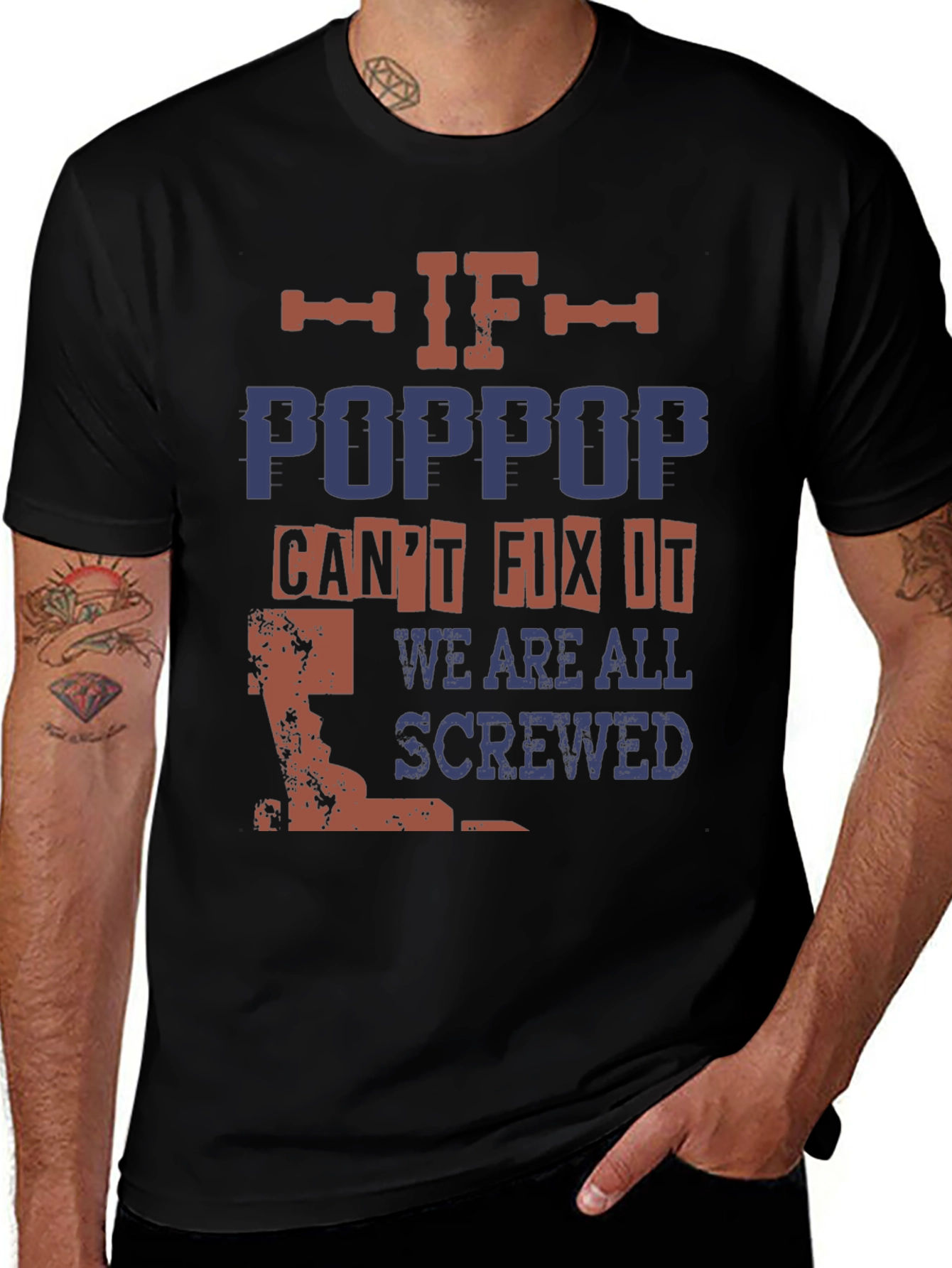 Variant 24 of Pop Pop Fix-It Funny Grandfather T-Shirt