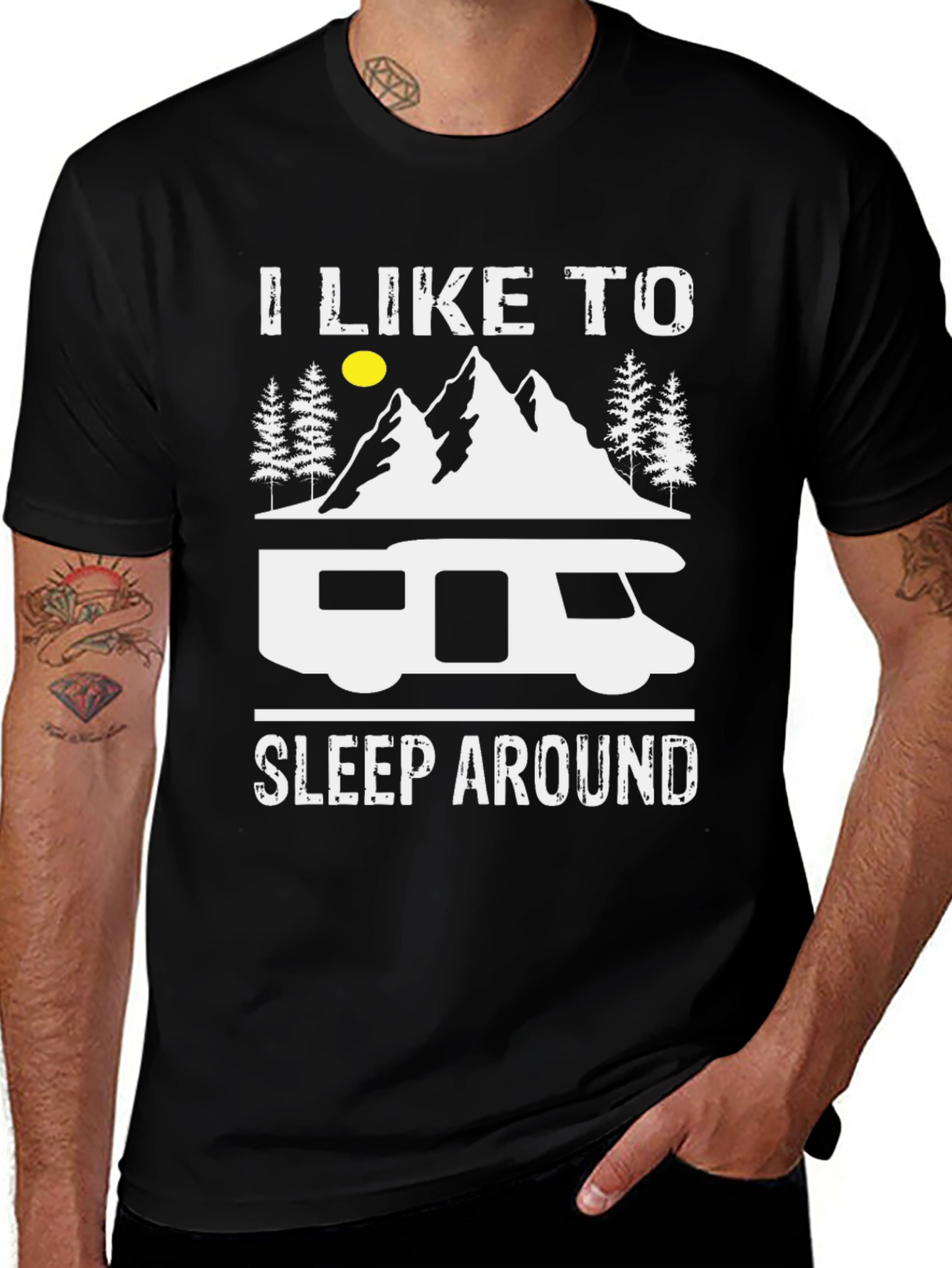 Variant 10 of I Like to Sleep Around Camping T-Shirt