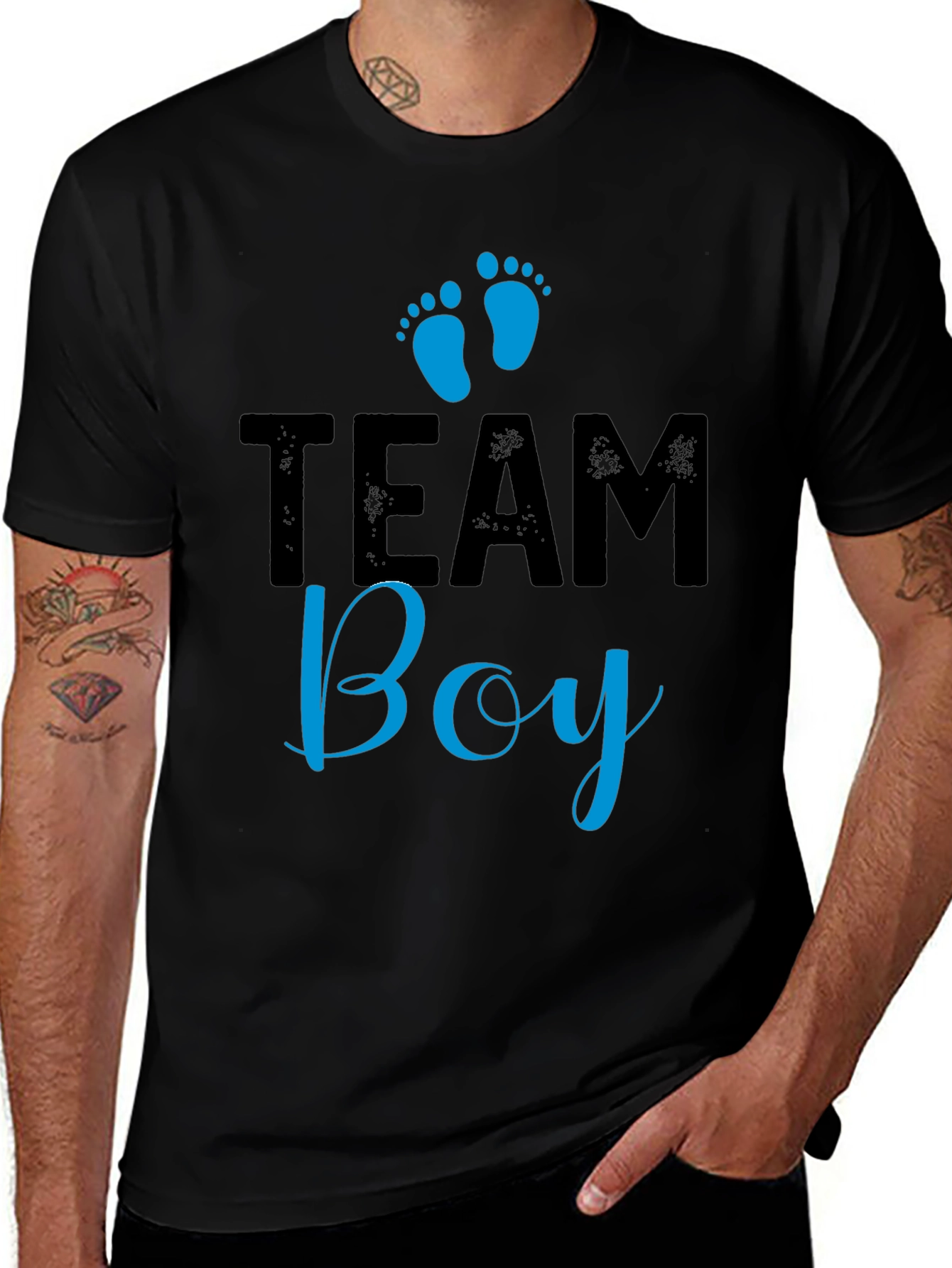 Team Boy Graphic T-Shirt - Baby Shower Gender Reveal