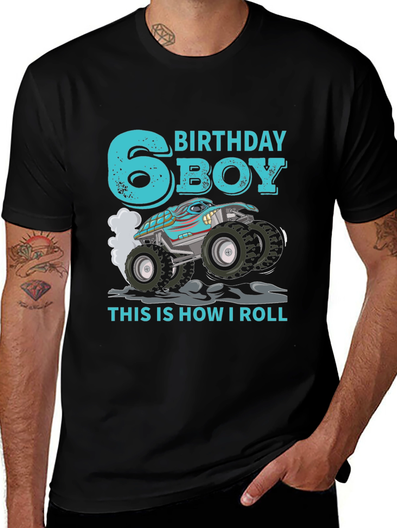Variant 30 of 6th Birthday Boy Monster Truck T-Shirt