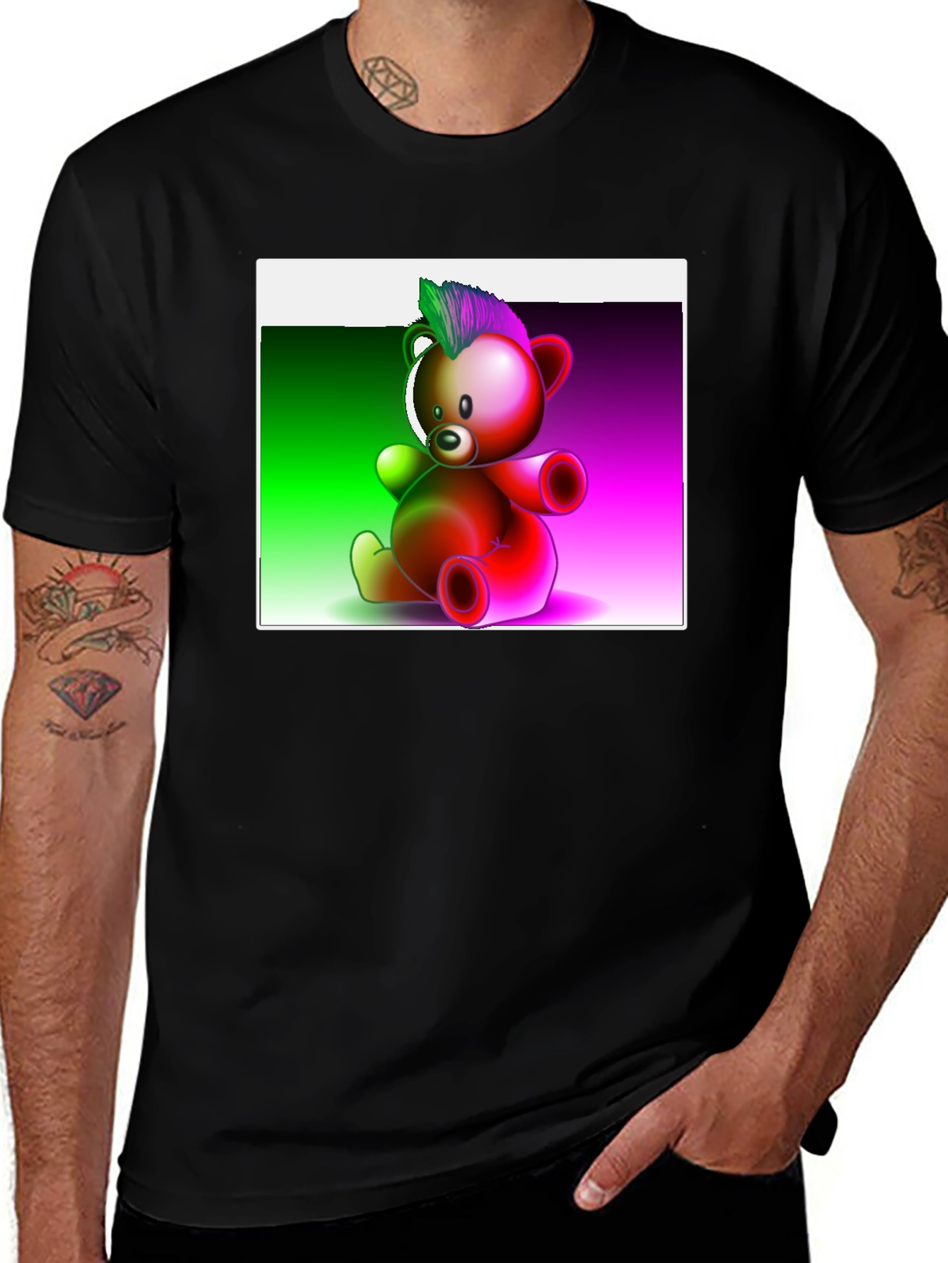 Variant 27 of Cyberpunk Teddy Bear Graphic T-Shirt