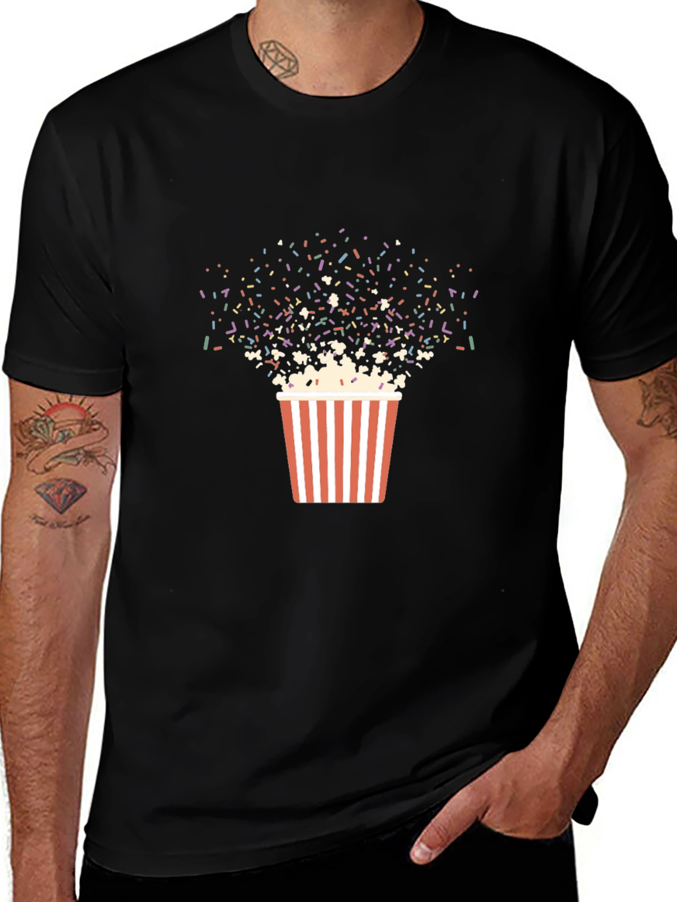 Variant 14 of Popcorn Sprinkle Tee - Fun Graphic T-Shirt